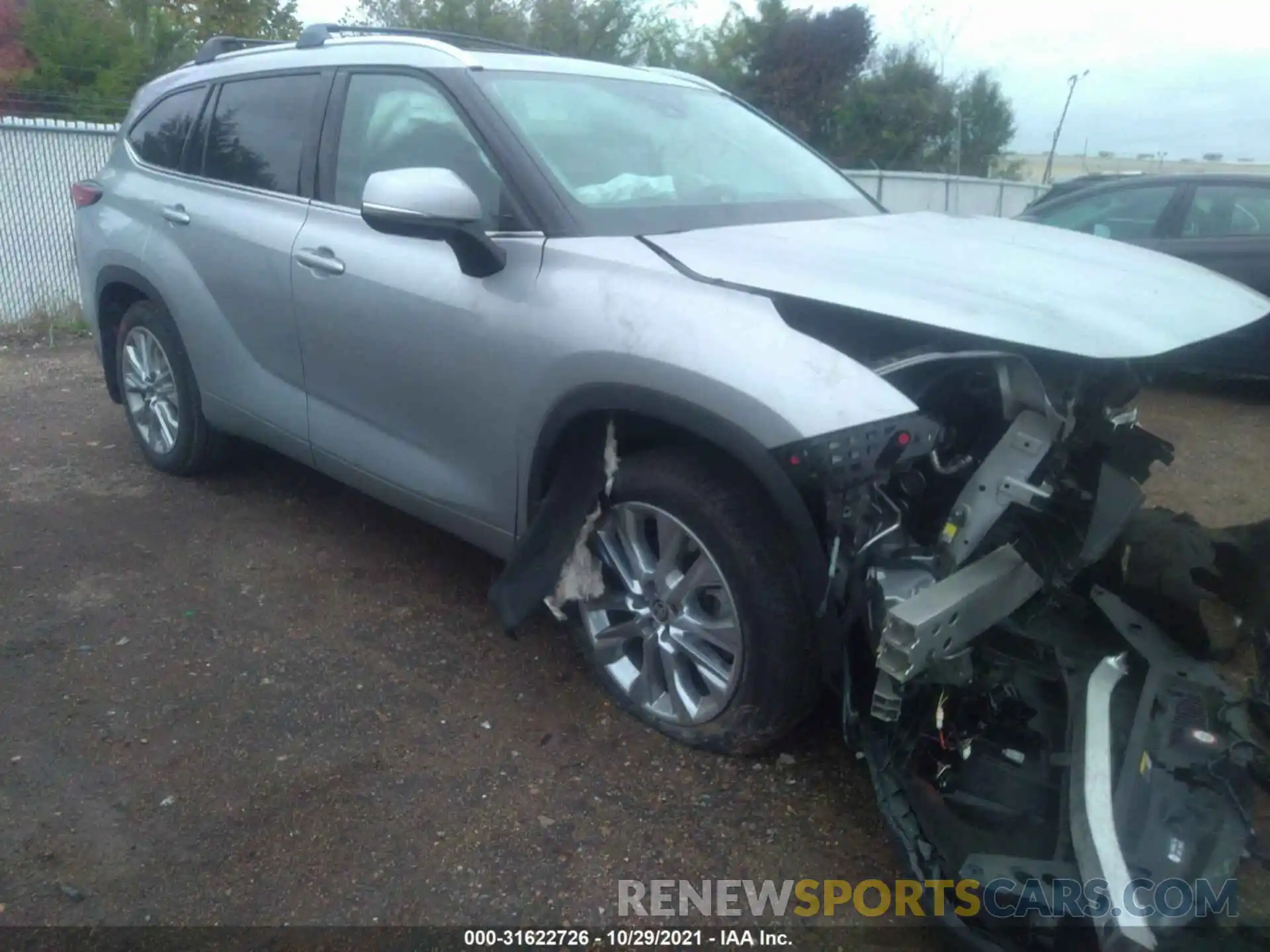 1 Photograph of a damaged car 5TDDZRBH7LS003977 TOYOTA HIGHLANDER 2020