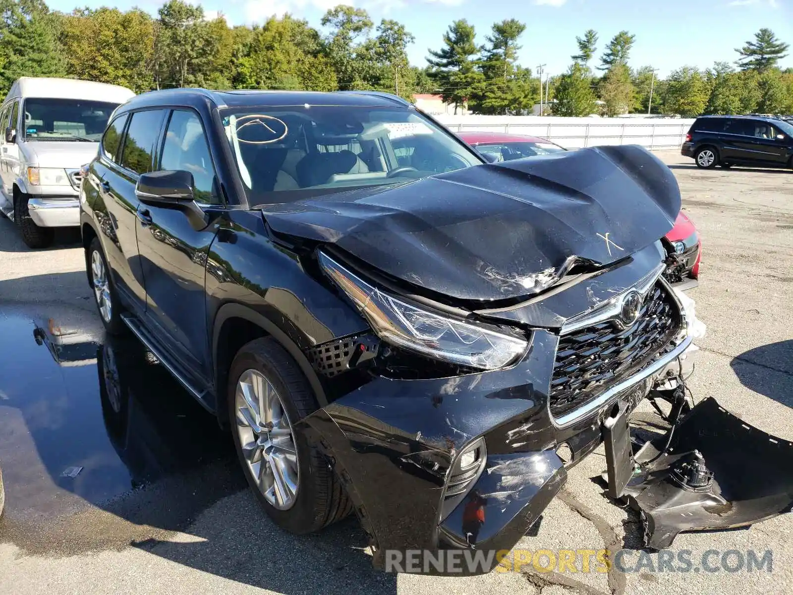 1 Photograph of a damaged car 5TDDZRBHXLS002984 TOYOTA HIGHLANDER 2020