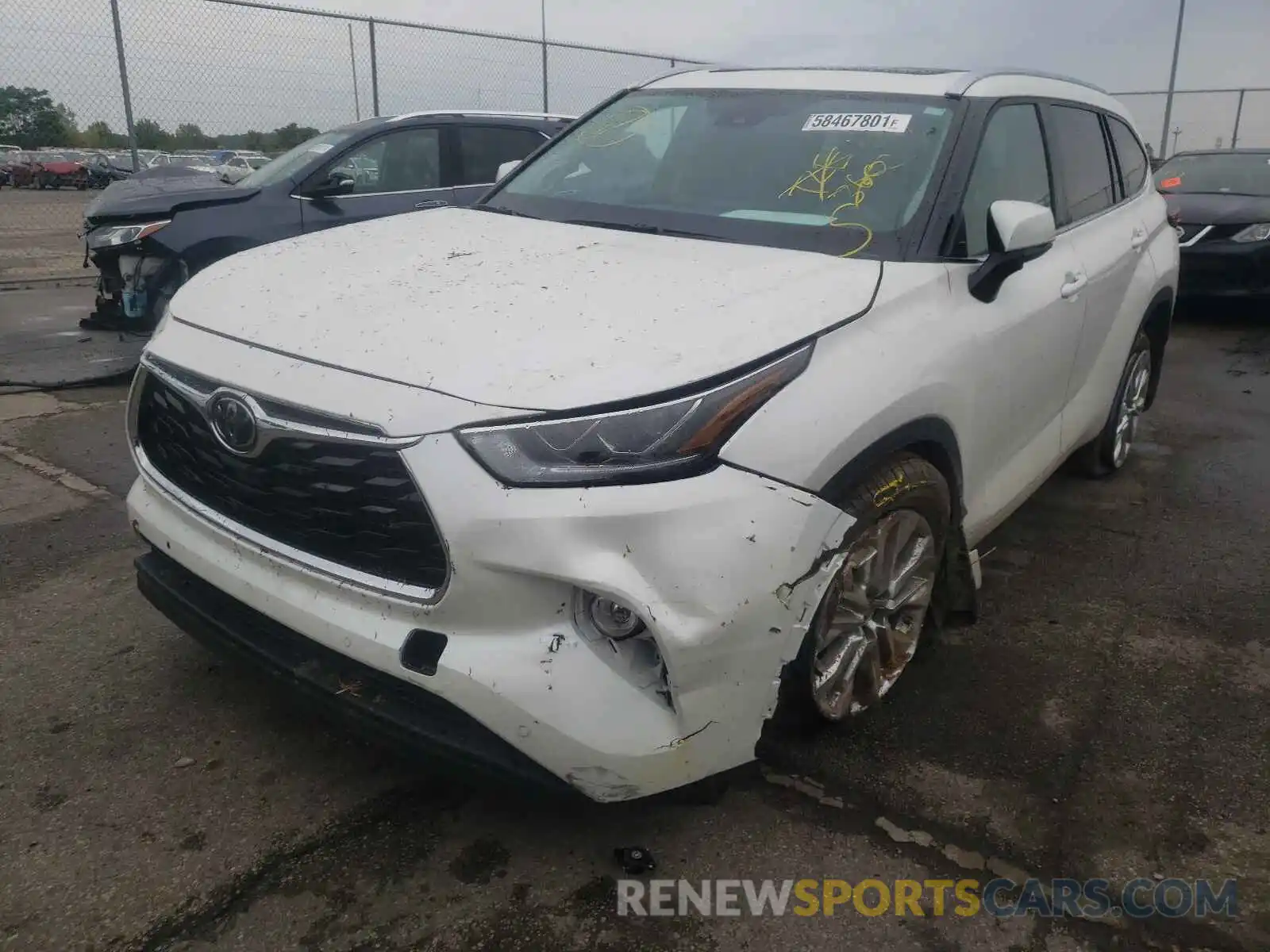 2 Photograph of a damaged car 5TDDZRBHXLS043826 TOYOTA HIGHLANDER 2020