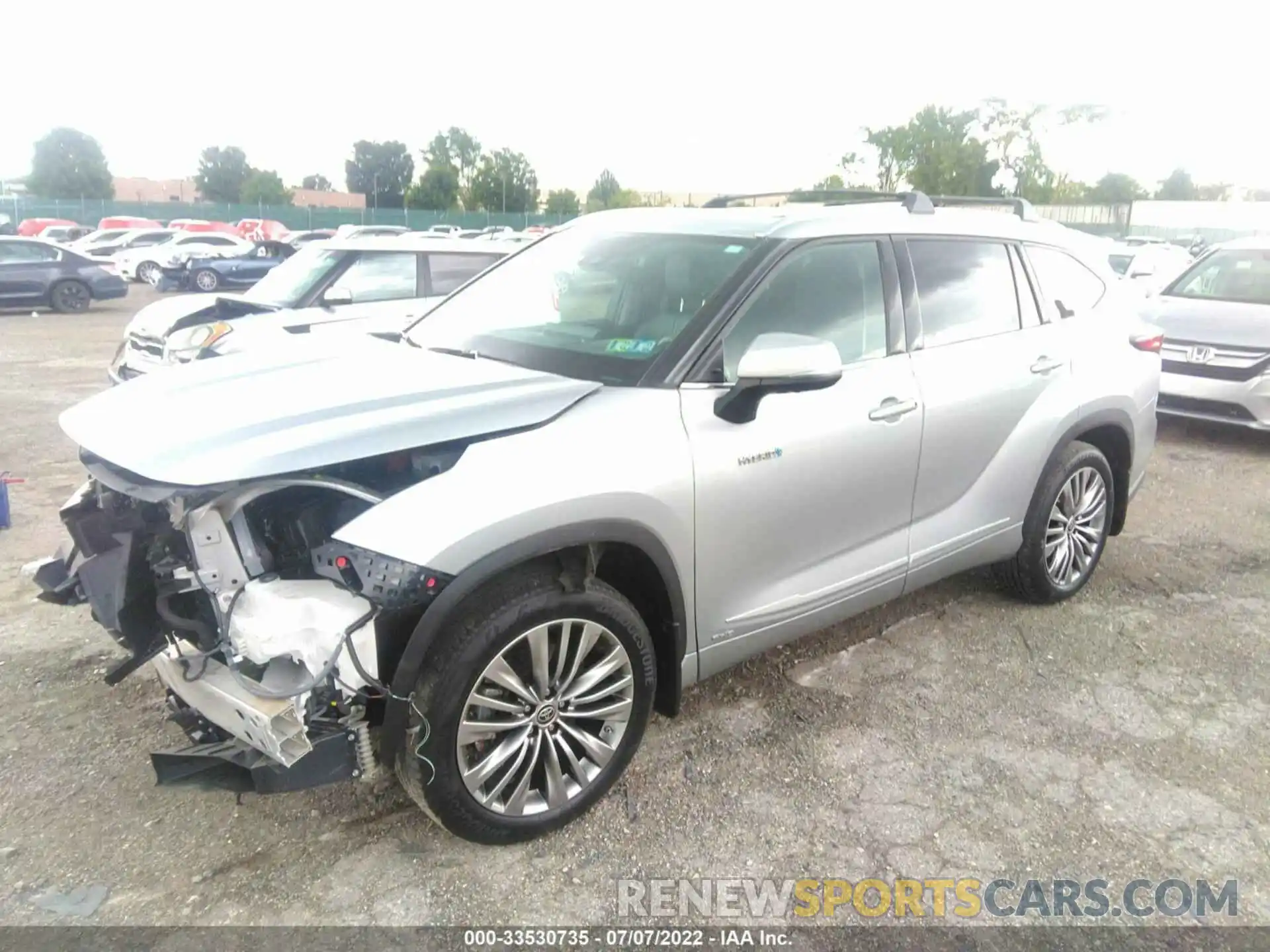 2 Photograph of a damaged car 5TDEBRCH0LS006615 TOYOTA HIGHLANDER 2020