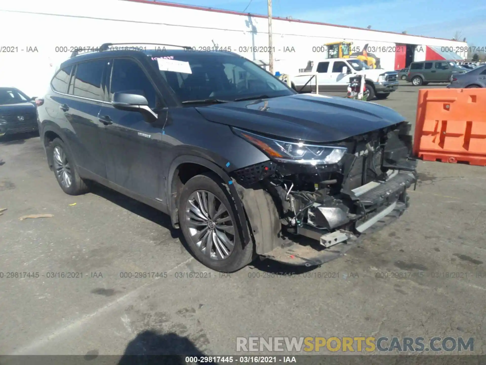 1 Photograph of a damaged car 5TDEBRCH2LS002405 TOYOTA HIGHLANDER 2020