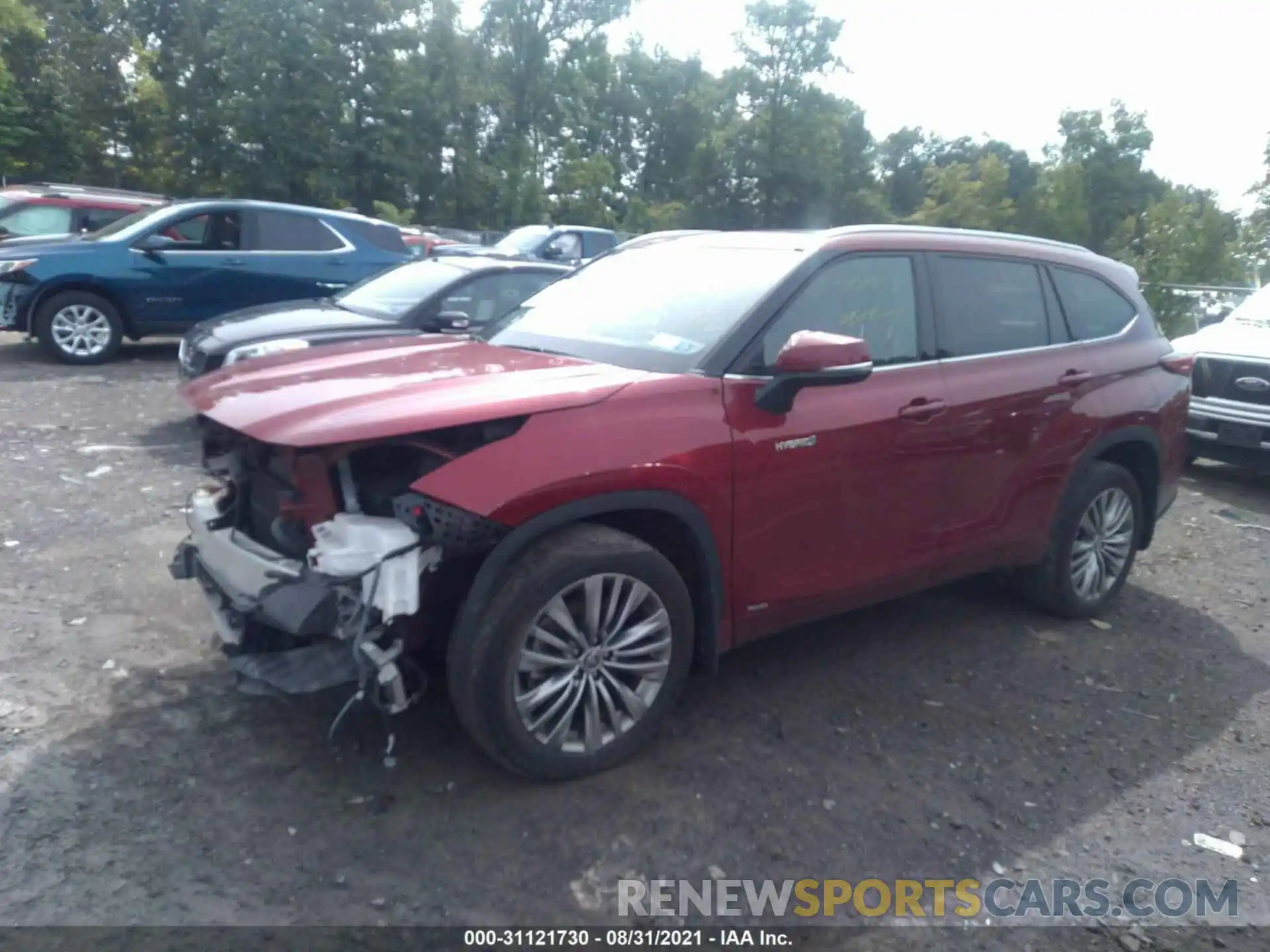 2 Фотография поврежденного автомобиля 5TDEBRCH3LS005555 TOYOTA HIGHLANDER 2020