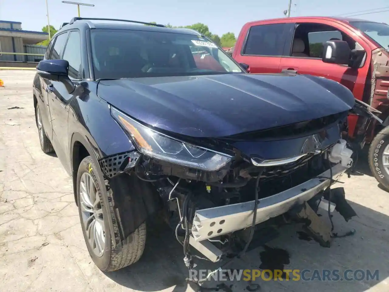 1 Photograph of a damaged car 5TDEBRCH3LS014594 TOYOTA HIGHLANDER 2020