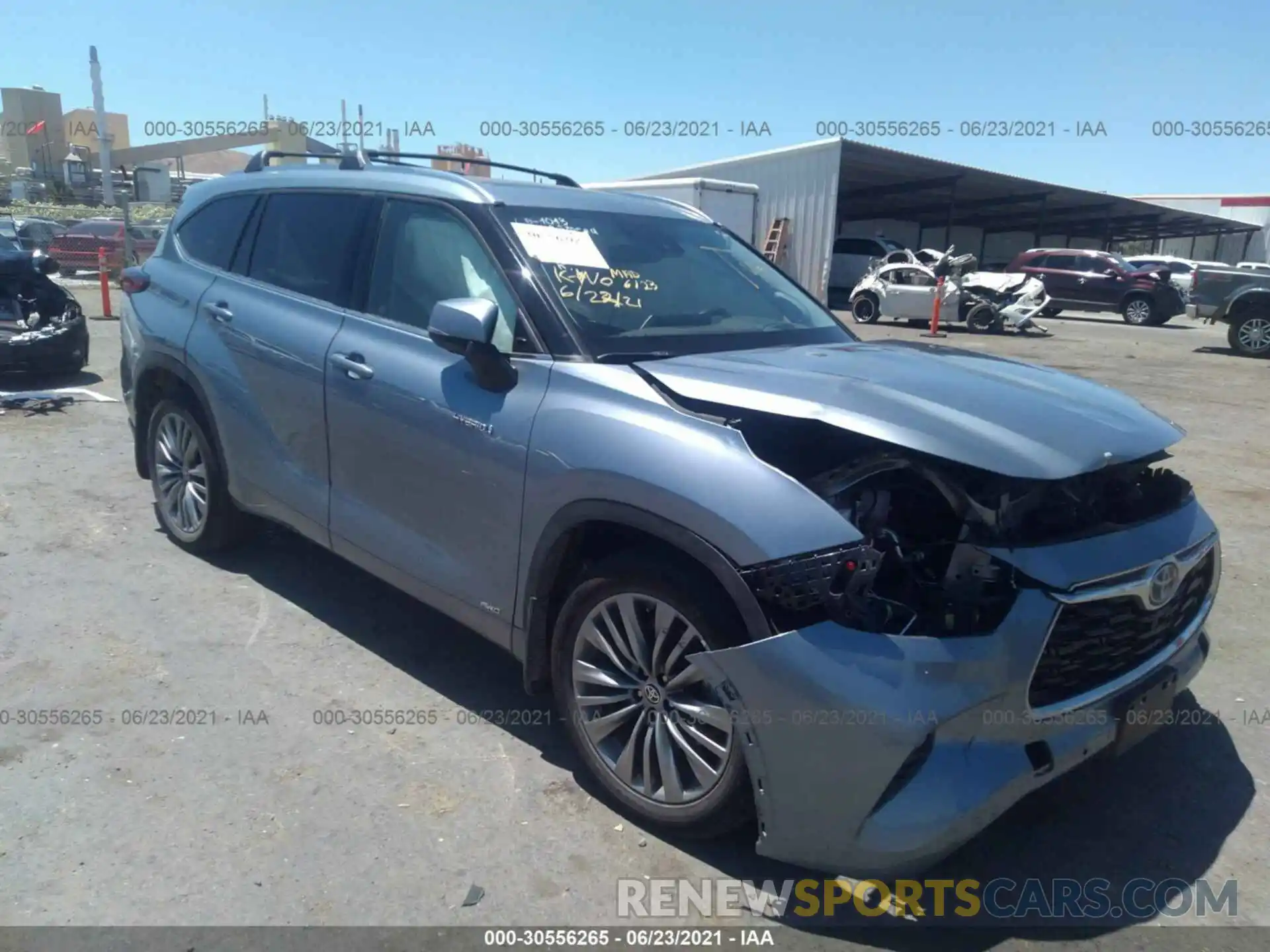 1 Photograph of a damaged car 5TDEBRCH6LS009213 TOYOTA HIGHLANDER 2020