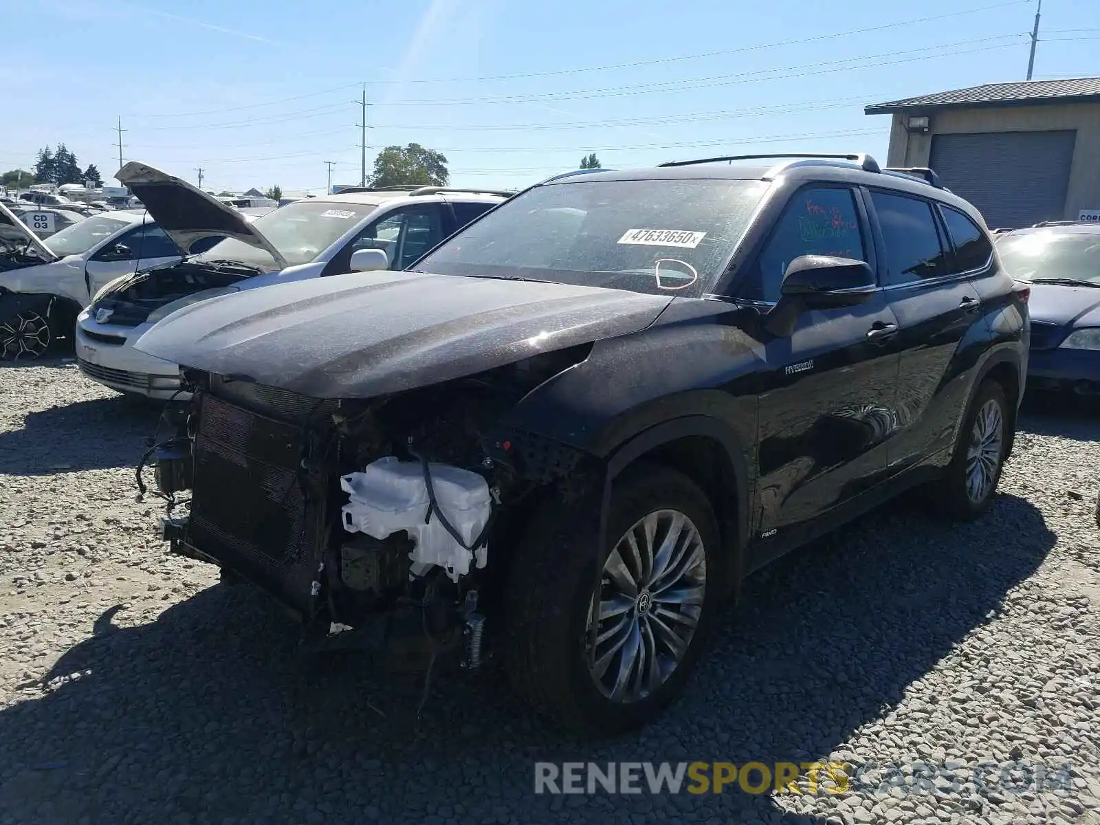 2 Photograph of a damaged car 5TDEBRCH8LS003347 TOYOTA HIGHLANDER 2020