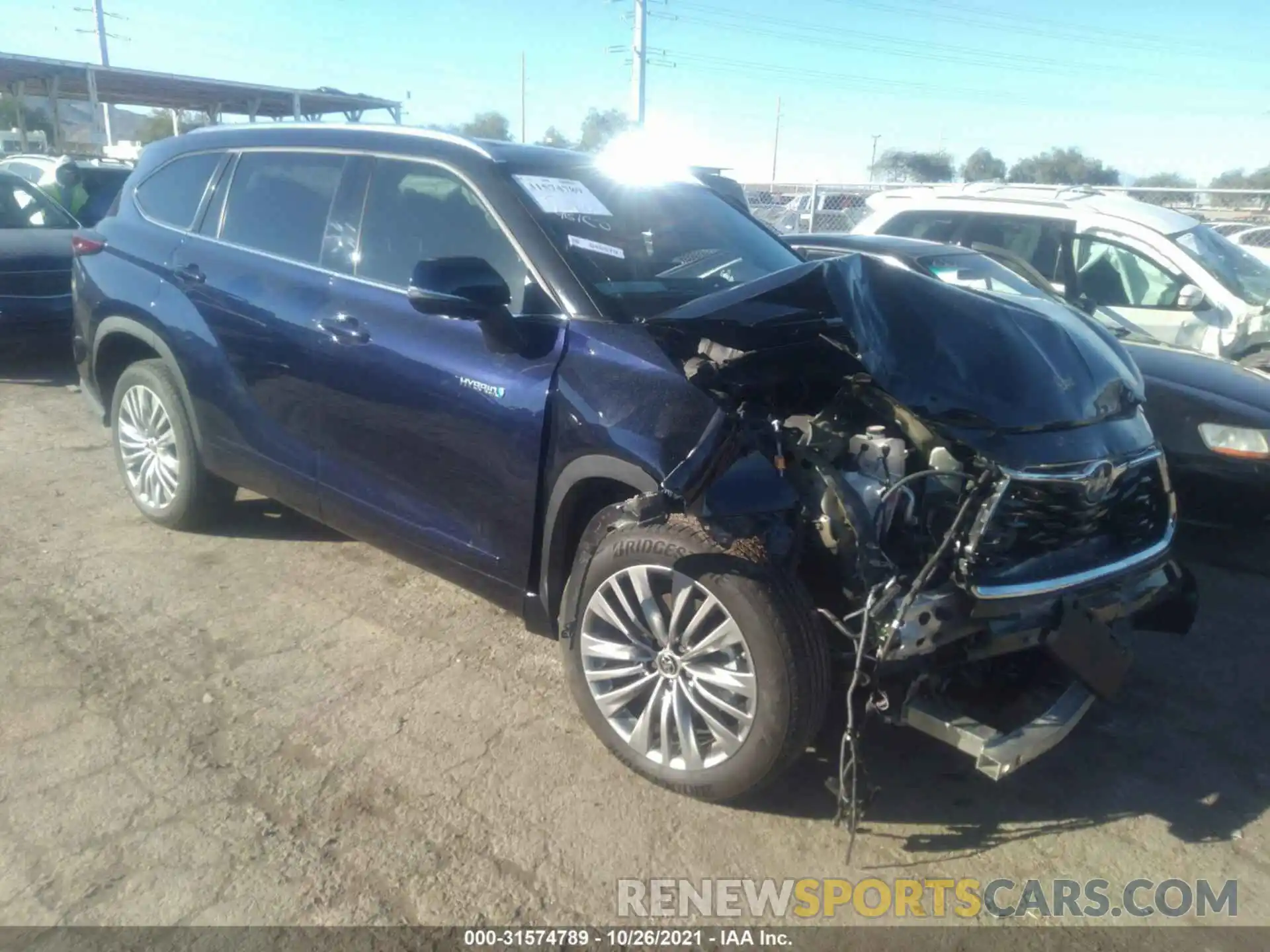 1 Photograph of a damaged car 5TDFARAH1LS004186 TOYOTA HIGHLANDER 2020