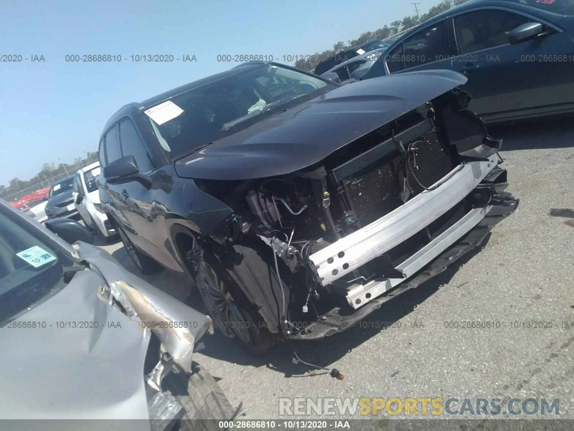 1 Photograph of a damaged car 5TDFZRAH5LS016124 TOYOTA HIGHLANDER 2020