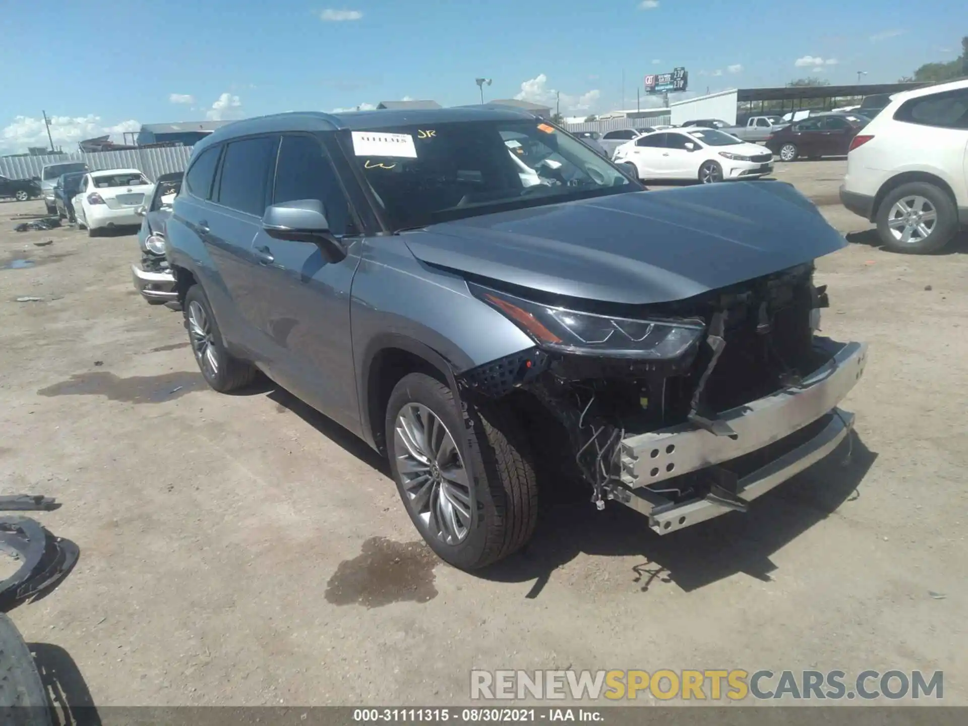 1 Photograph of a damaged car 5TDFZRAH6LS030081 TOYOTA HIGHLANDER 2020