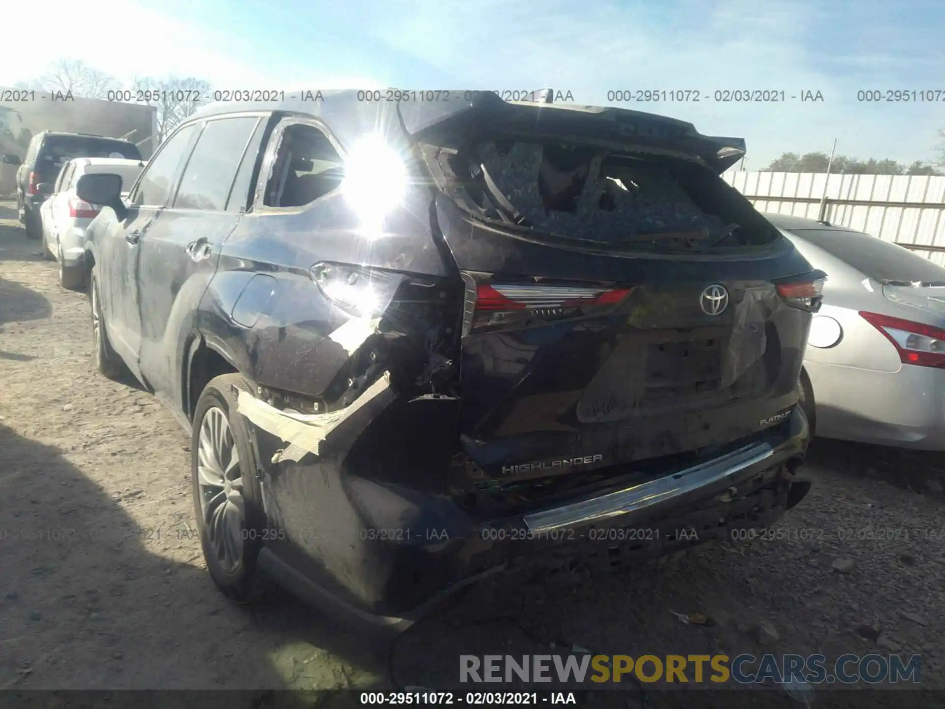 3 Photograph of a damaged car 5TDFZRAH9LS010956 TOYOTA HIGHLANDER 2020