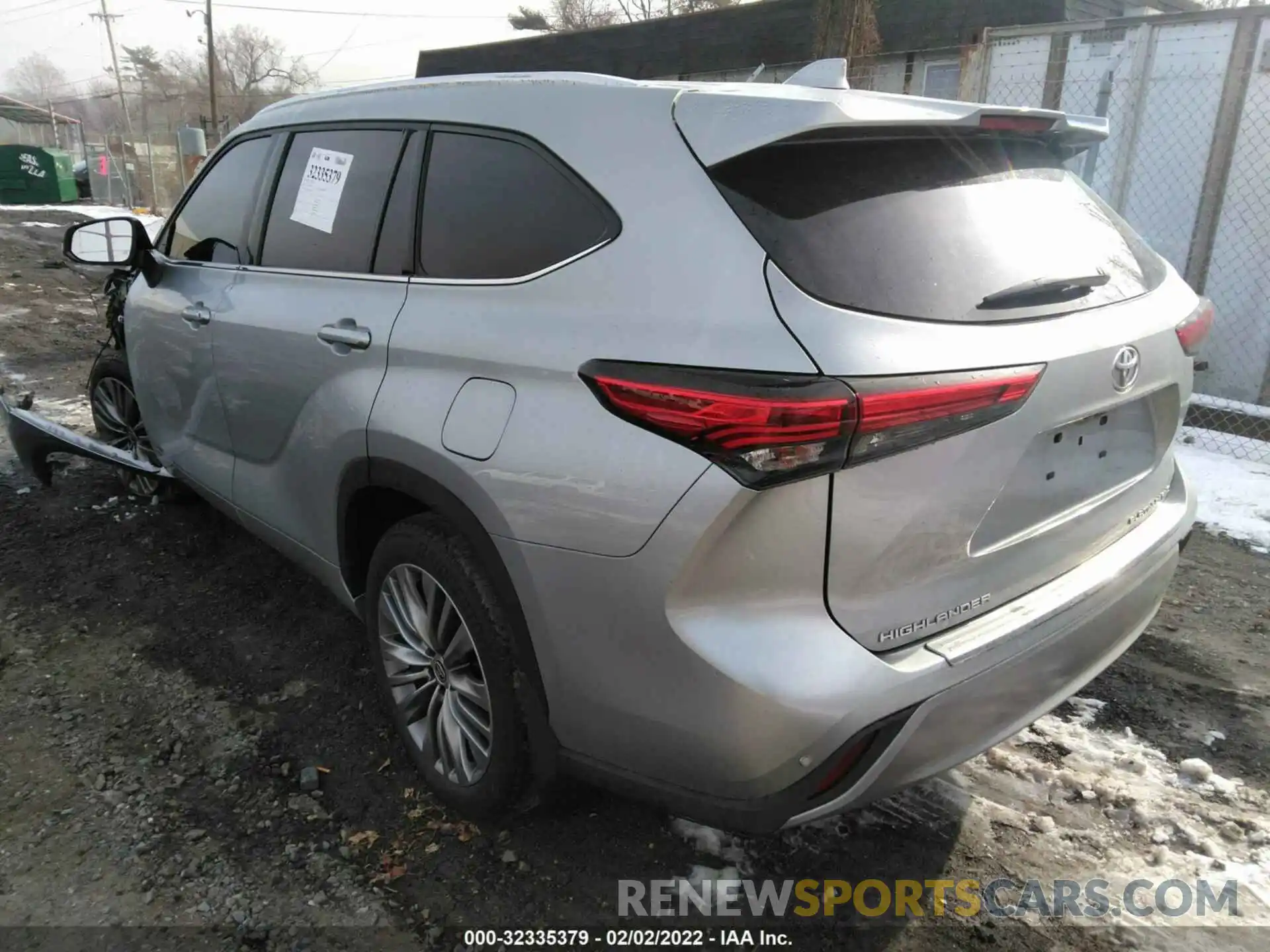 3 Photograph of a damaged car 5TDFZRBH1LS022386 TOYOTA HIGHLANDER 2020