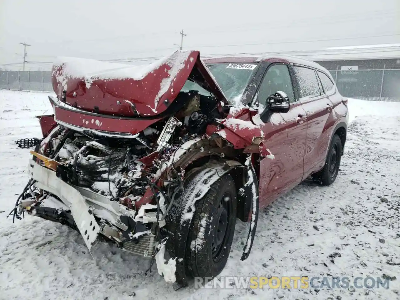 2 Photograph of a damaged car 5TDFZRBH1LS048020 TOYOTA HIGHLANDER 2020