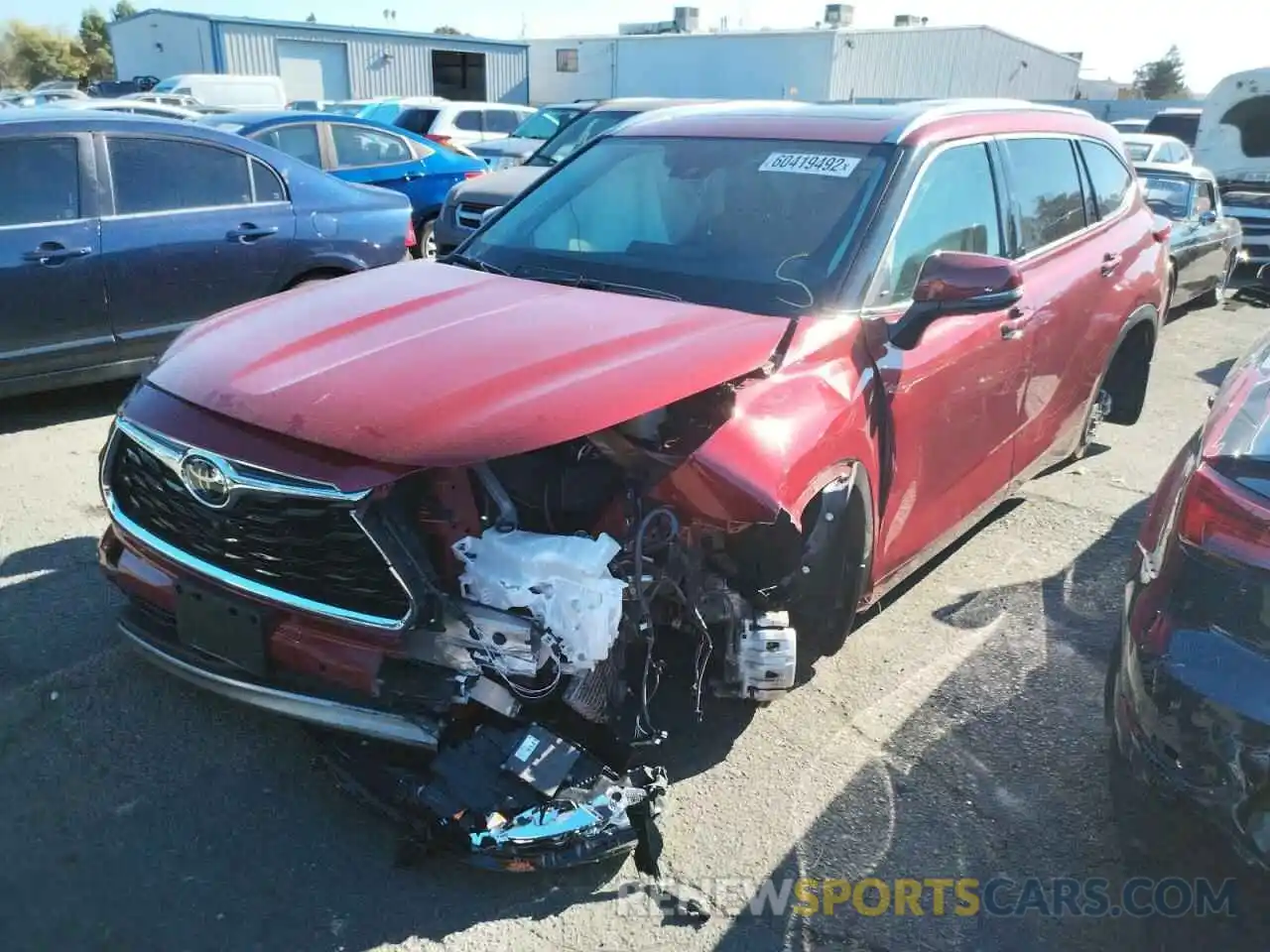 2 Photograph of a damaged car 5TDFZRBH2LS002504 TOYOTA HIGHLANDER 2020