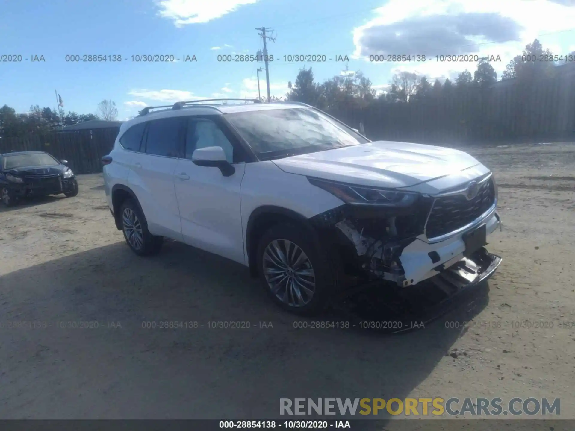 1 Photograph of a damaged car 5TDFZRBH2LS014989 TOYOTA HIGHLANDER 2020