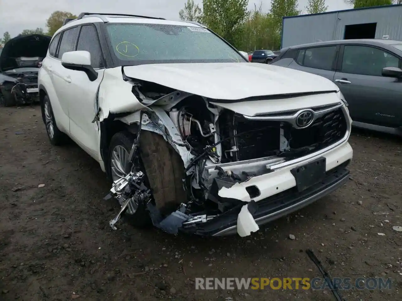 1 Photograph of a damaged car 5TDFZRBH3LS041523 TOYOTA HIGHLANDER 2020