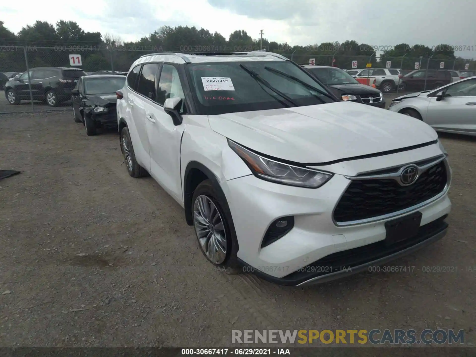 1 Photograph of a damaged car 5TDFZRBH3LS053199 TOYOTA HIGHLANDER 2020