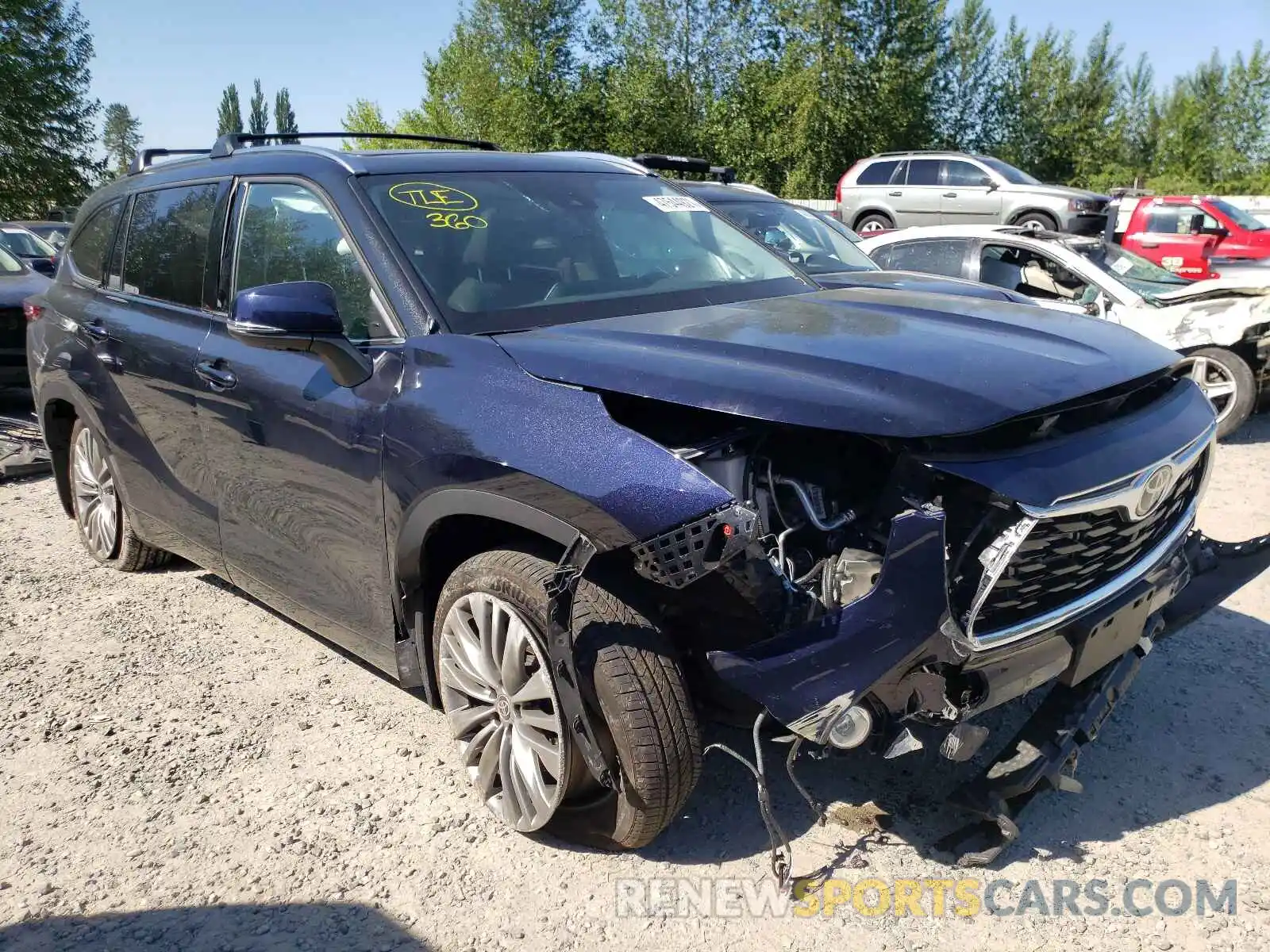 1 Photograph of a damaged car 5TDFZRBH4LS035794 TOYOTA HIGHLANDER 2020