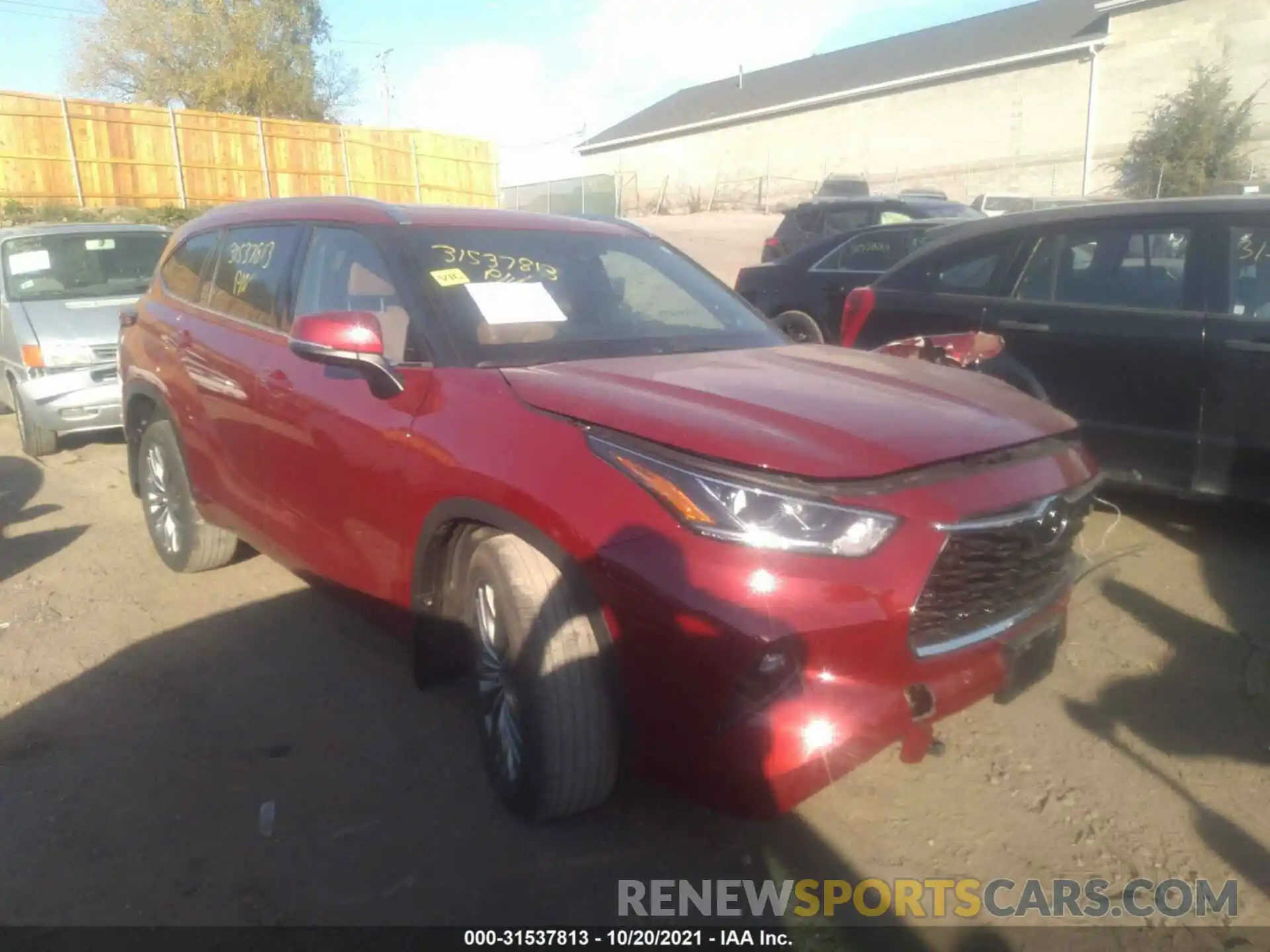 1 Photograph of a damaged car 5TDFZRBH4LS036864 TOYOTA HIGHLANDER 2020