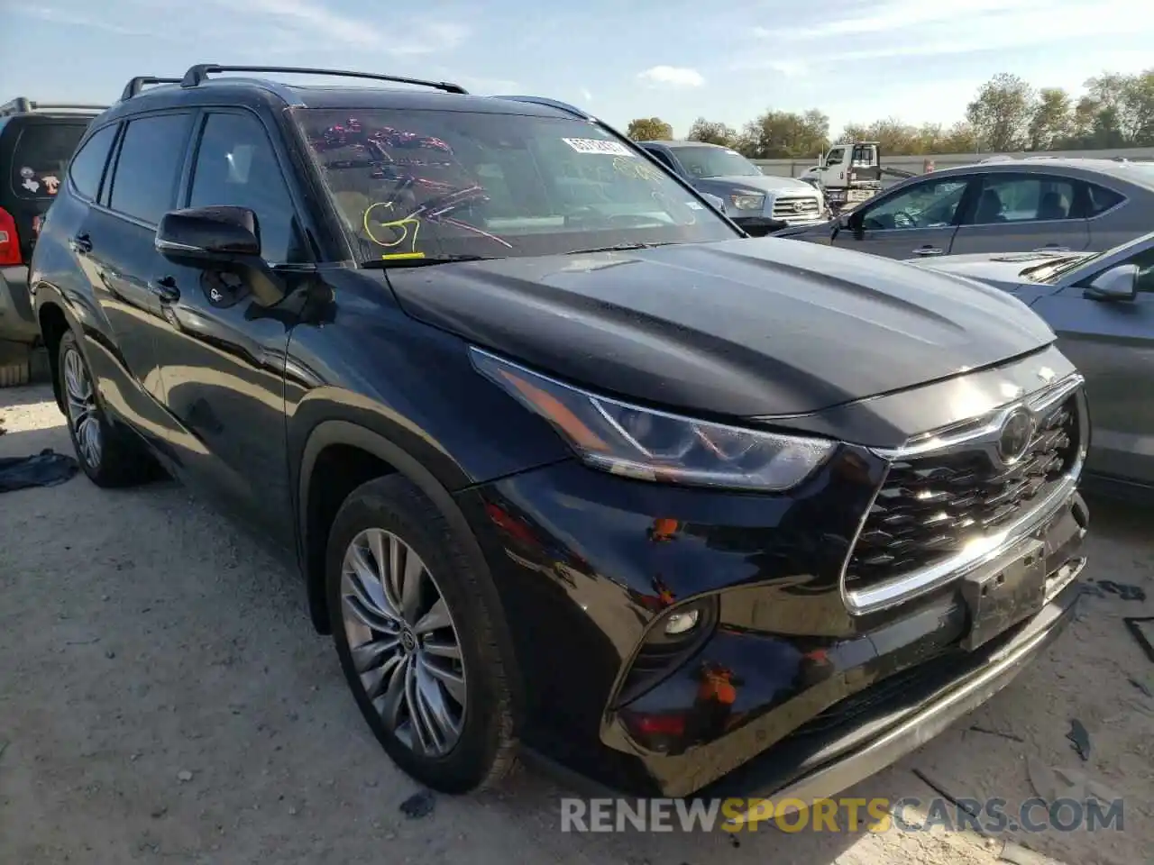 1 Photograph of a damaged car 5TDFZRBH7LS001591 TOYOTA HIGHLANDER 2020