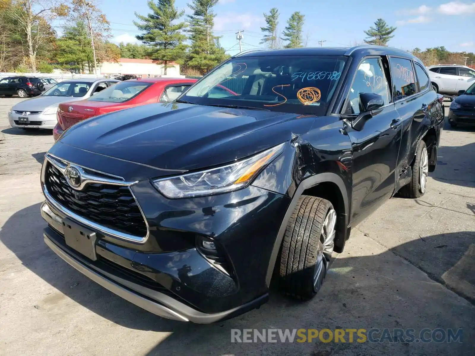 2 Photograph of a damaged car 5TDFZRBH8LS054784 TOYOTA HIGHLANDER 2020