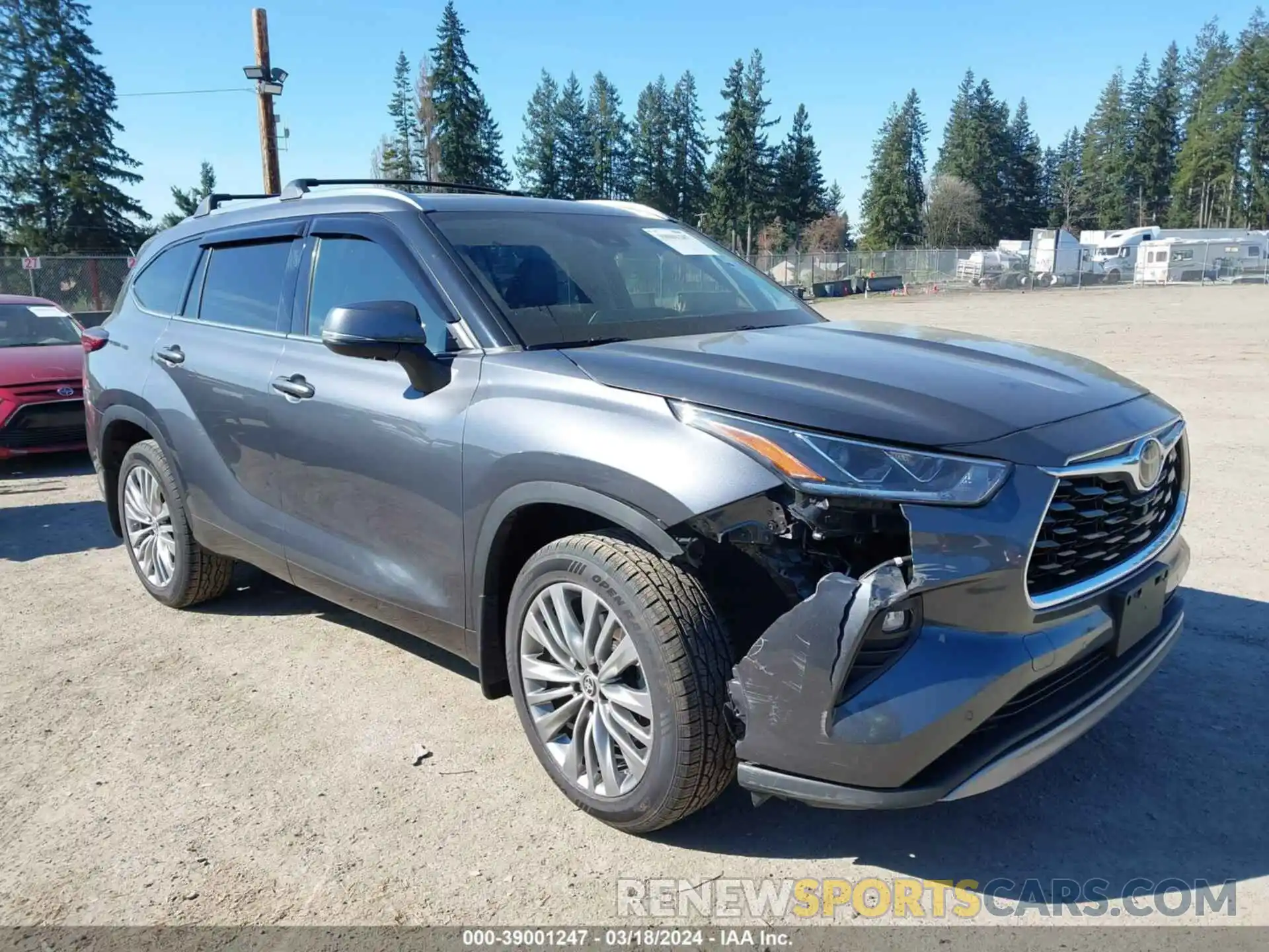 1 Photograph of a damaged car 5TDFZRBH9LS022037 TOYOTA HIGHLANDER 2020