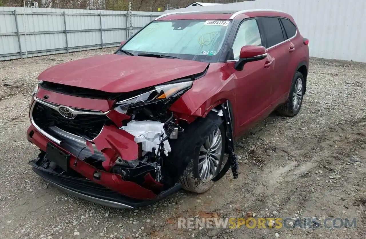 2 Photograph of a damaged car 5TDFZRBH9LS026220 TOYOTA HIGHLANDER 2020