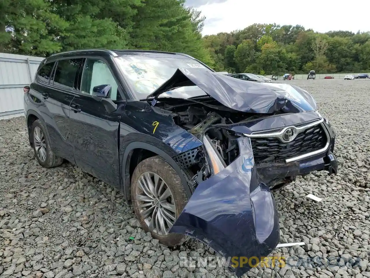 1 Photograph of a damaged car 5TDFZRBH9LS052283 TOYOTA HIGHLANDER 2020