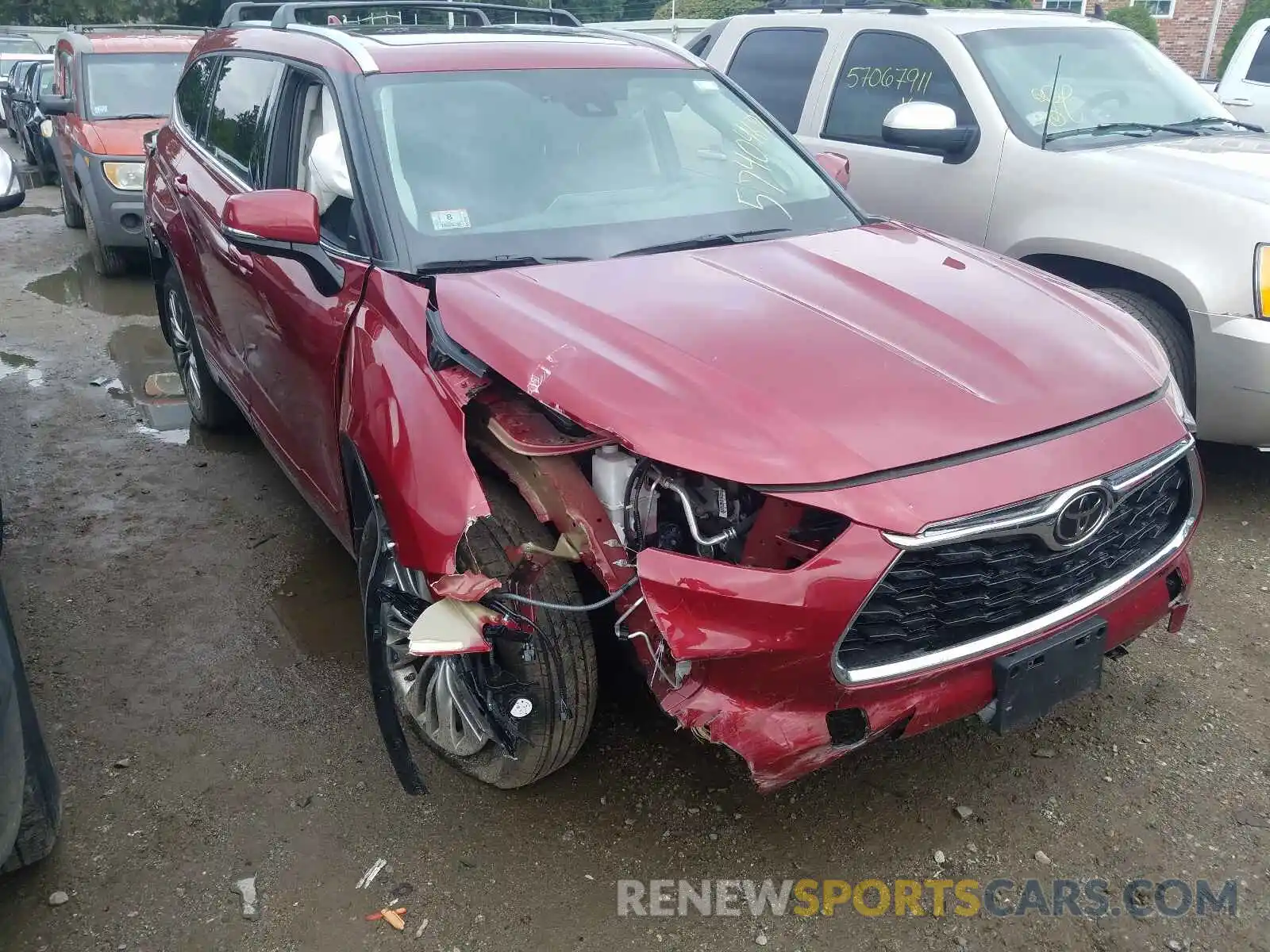 1 Photograph of a damaged car 5TDFZRBHXLS033127 TOYOTA HIGHLANDER 2020