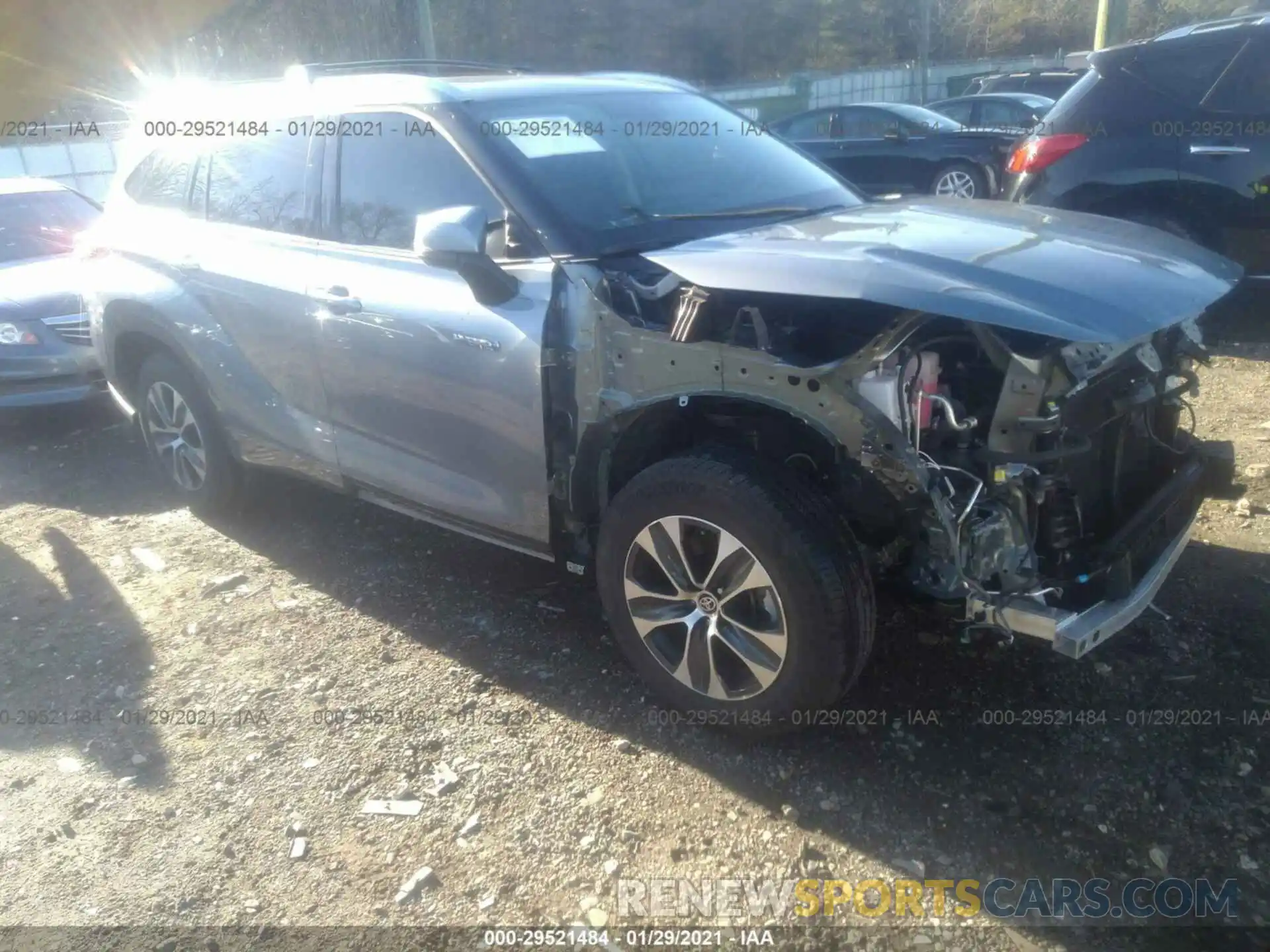 1 Фотография поврежденного автомобиля 5TDGARAH0LS000957 TOYOTA HIGHLANDER 2020