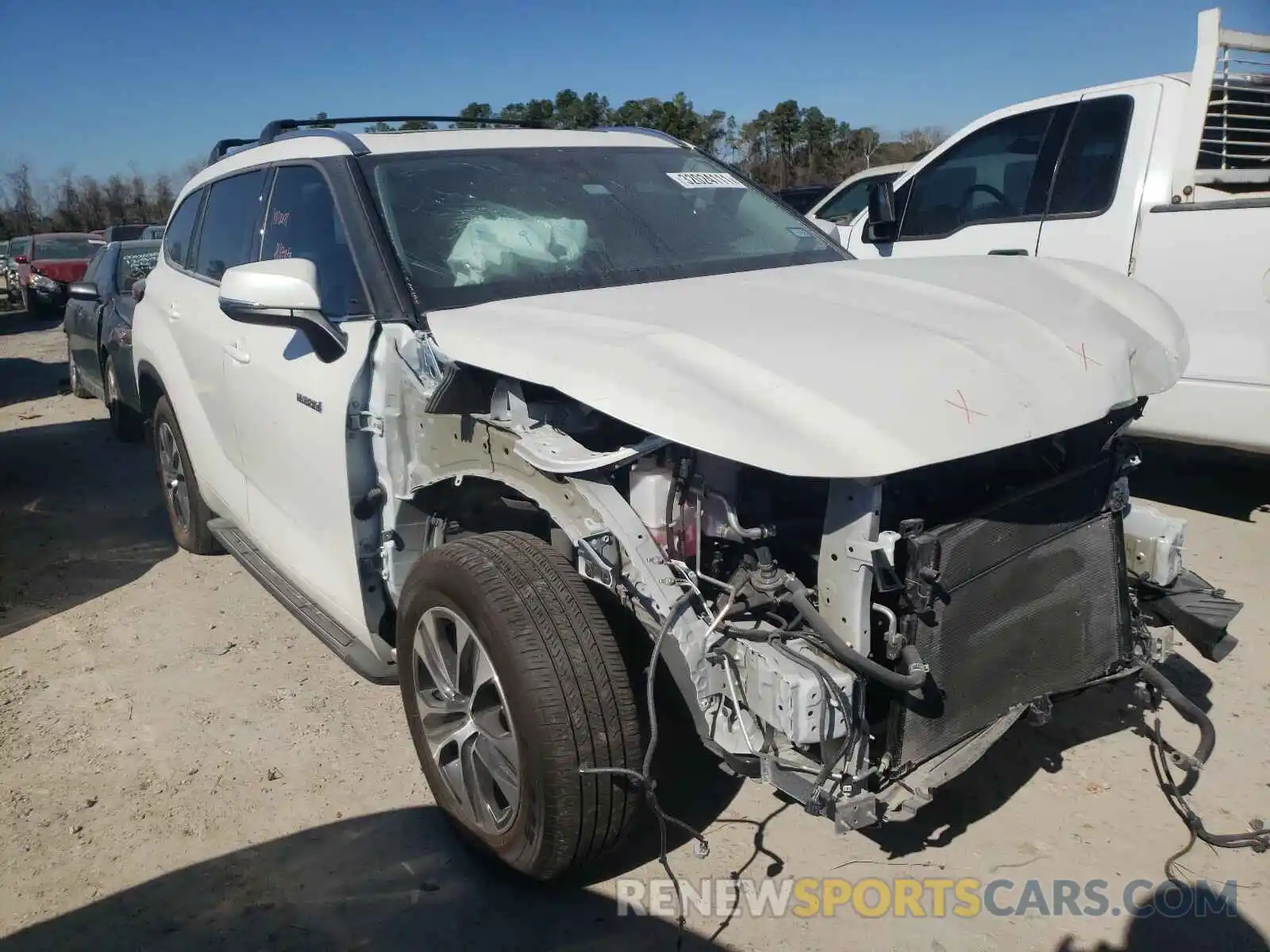 1 Photograph of a damaged car 5TDGARAH5LS502220 TOYOTA HIGHLANDER 2020