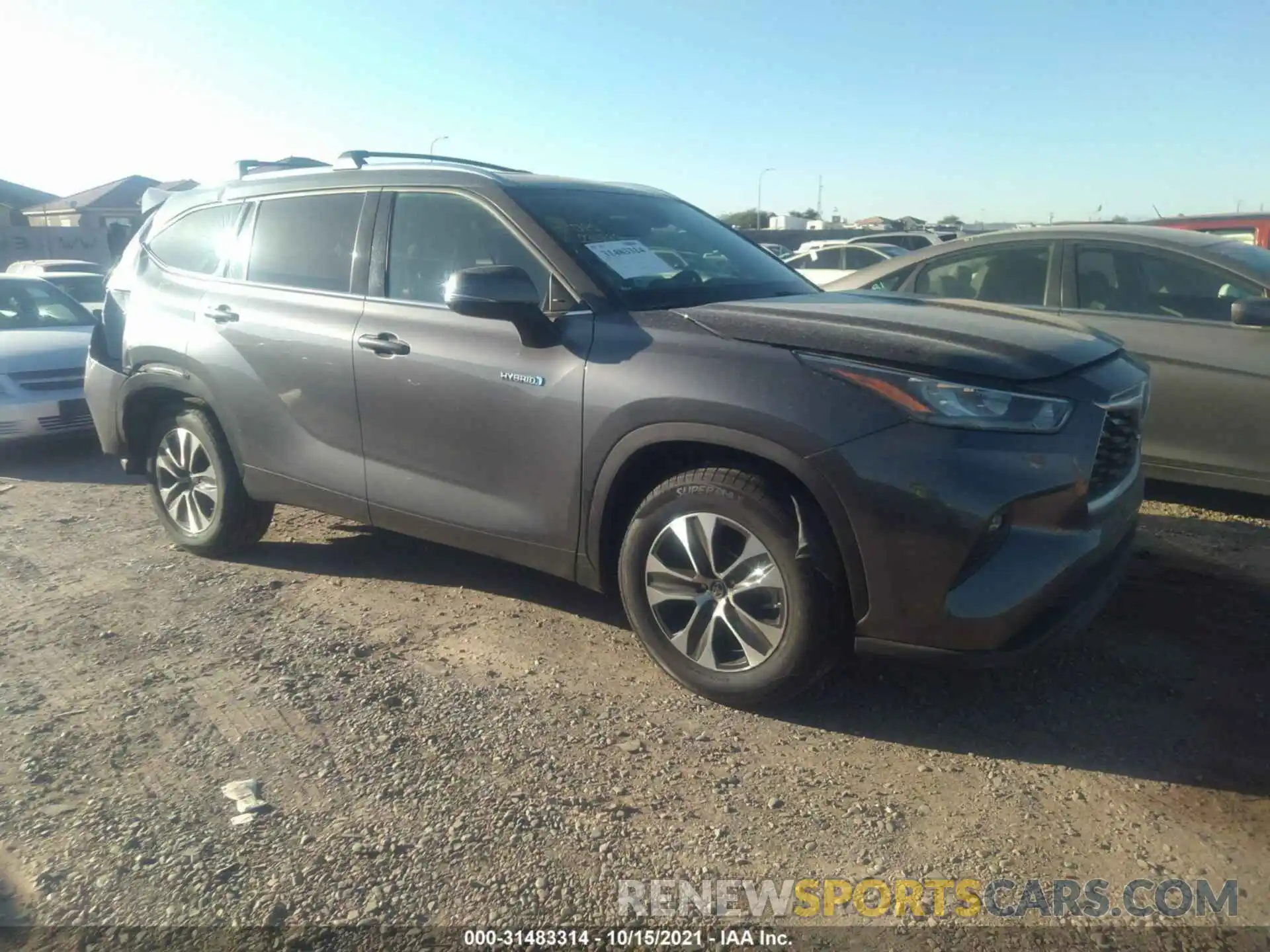 1 Photograph of a damaged car 5TDGARAH8LS502034 TOYOTA HIGHLANDER 2020