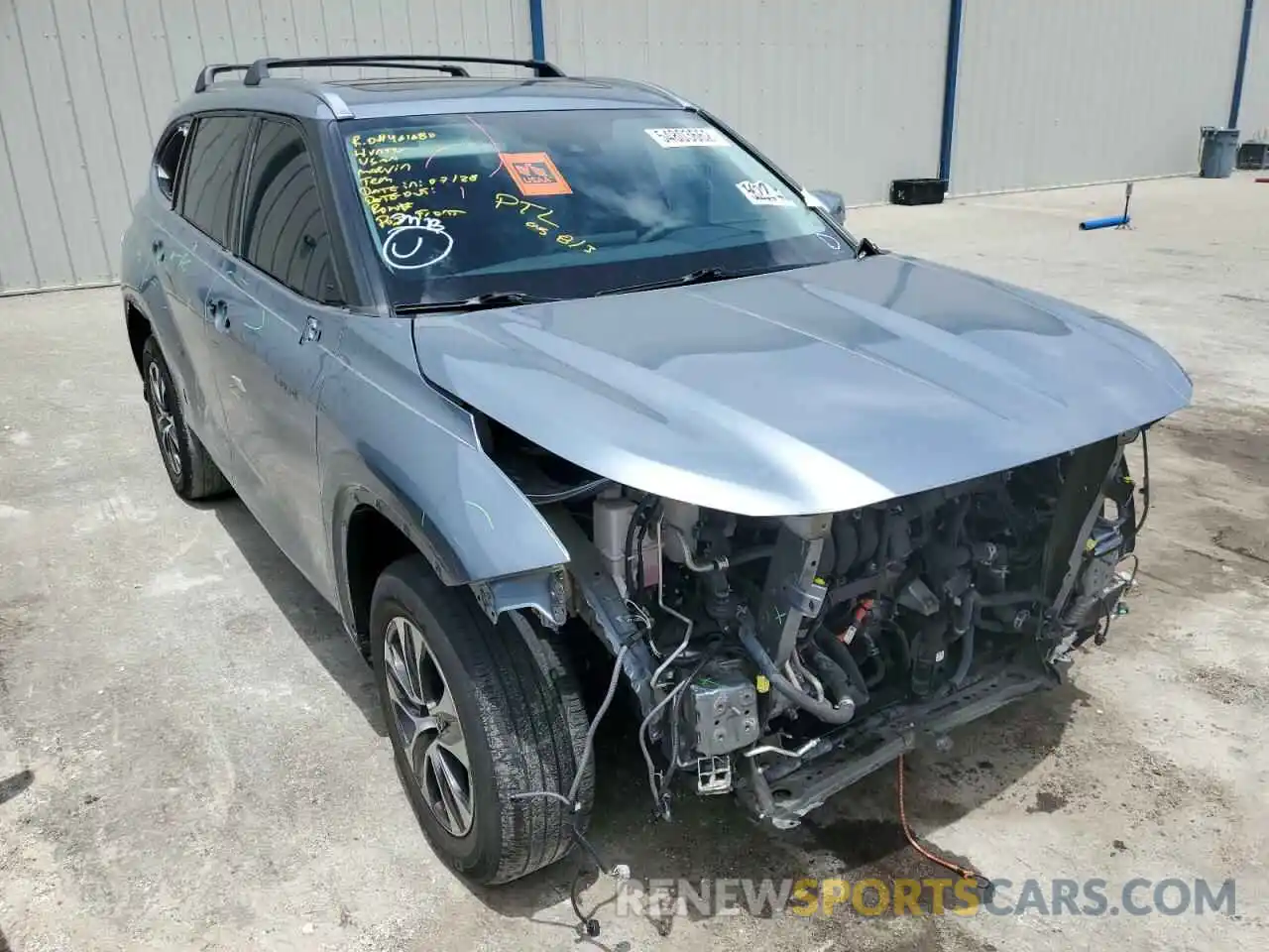 1 Photograph of a damaged car 5TDGARAHXLS001405 TOYOTA HIGHLANDER 2020