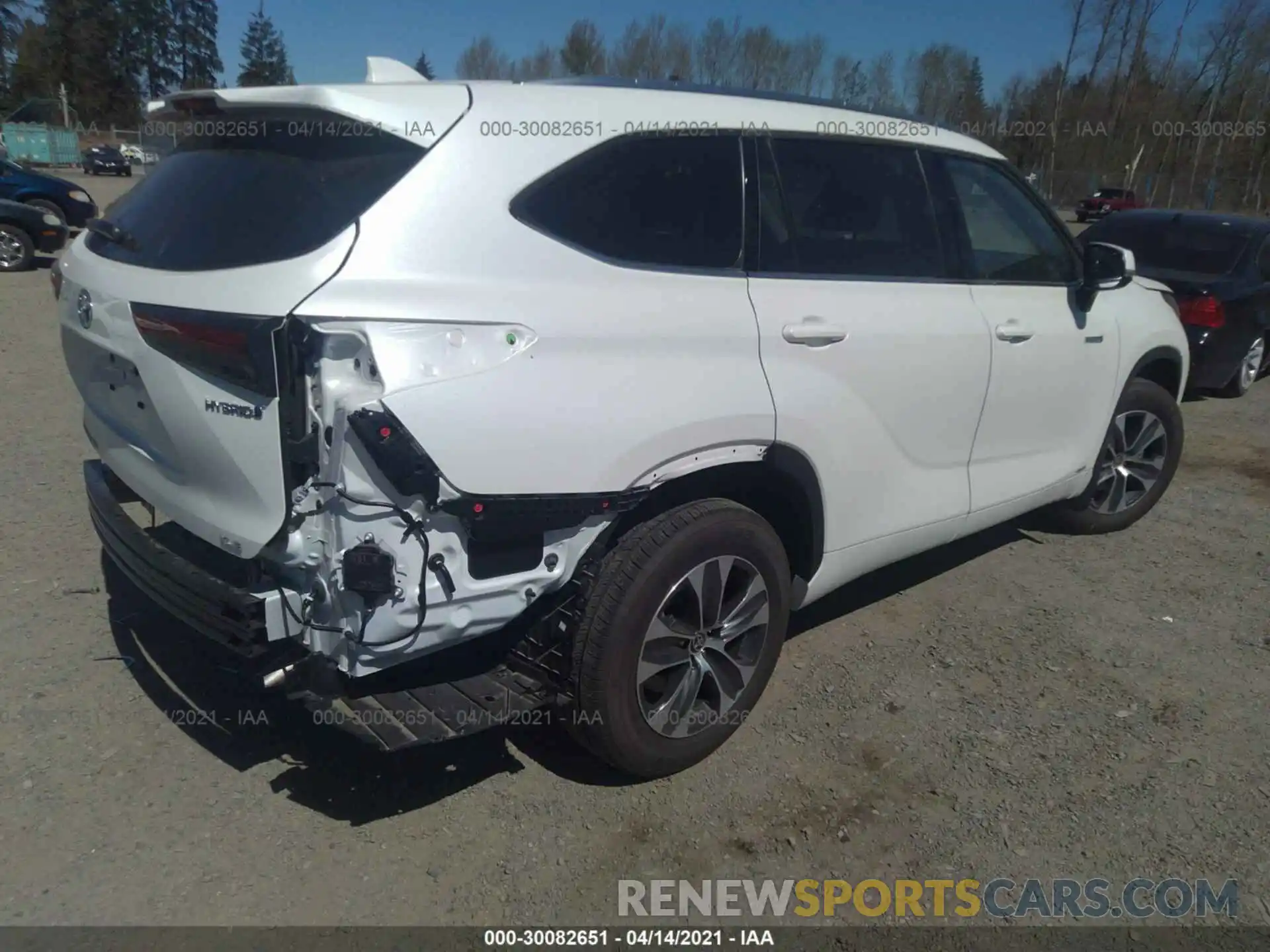 4 Фотография поврежденного автомобиля 5TDGBRCH0LS505861 TOYOTA HIGHLANDER 2020