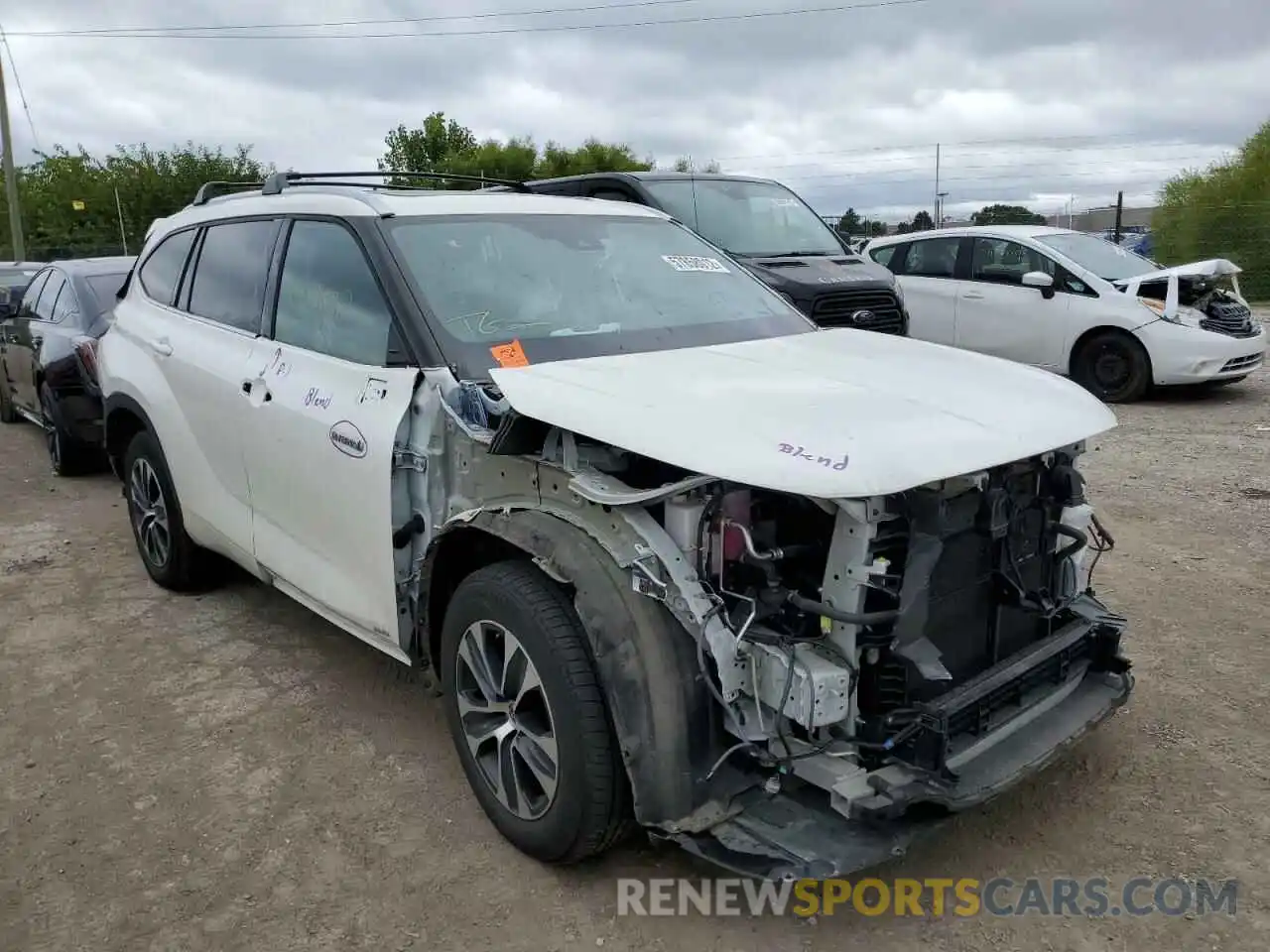 1 Photograph of a damaged car 5TDGBRCH0LS509344 TOYOTA HIGHLANDER 2020