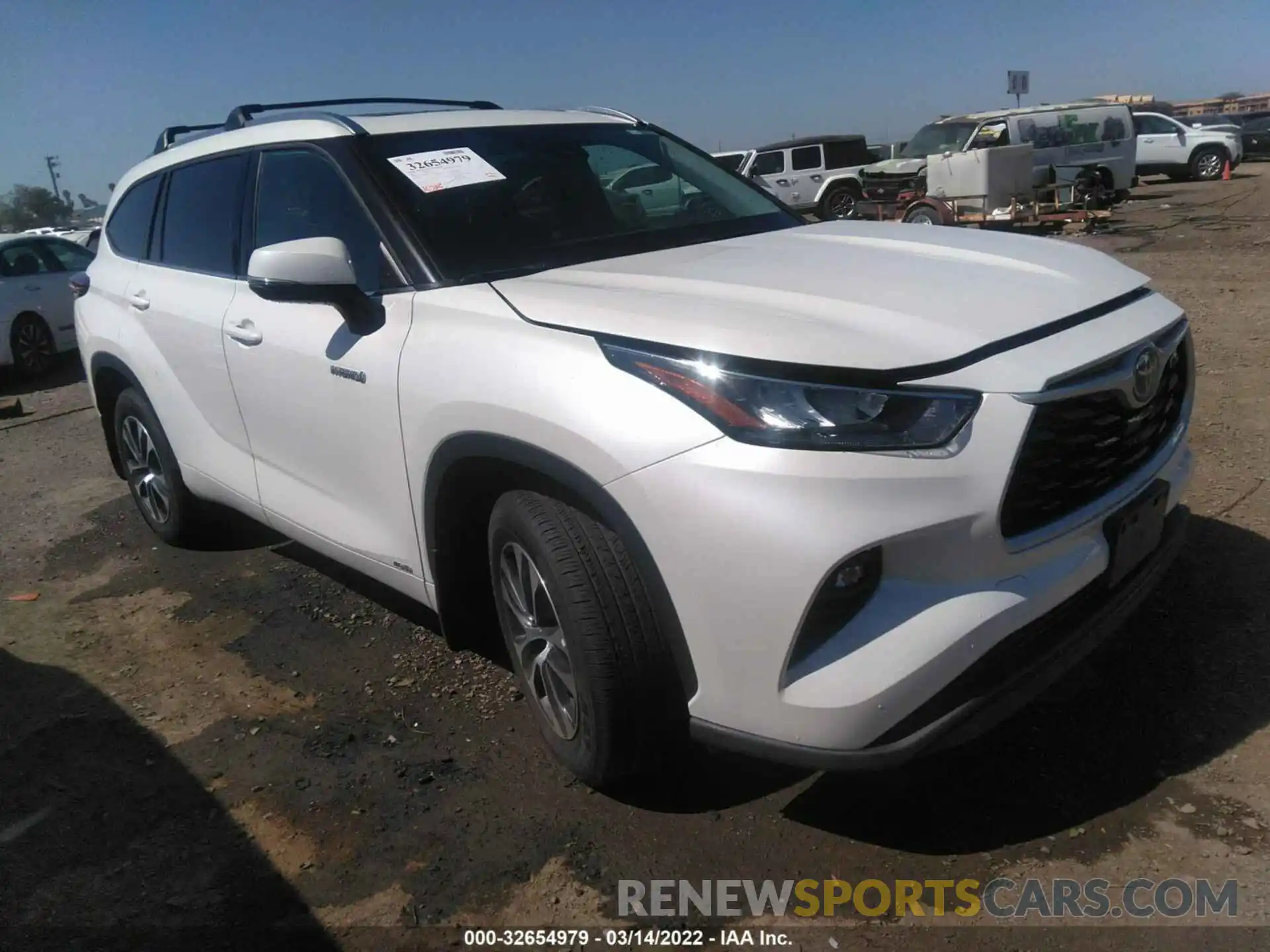 1 Photograph of a damaged car 5TDGBRCH2LS507983 TOYOTA HIGHLANDER 2020