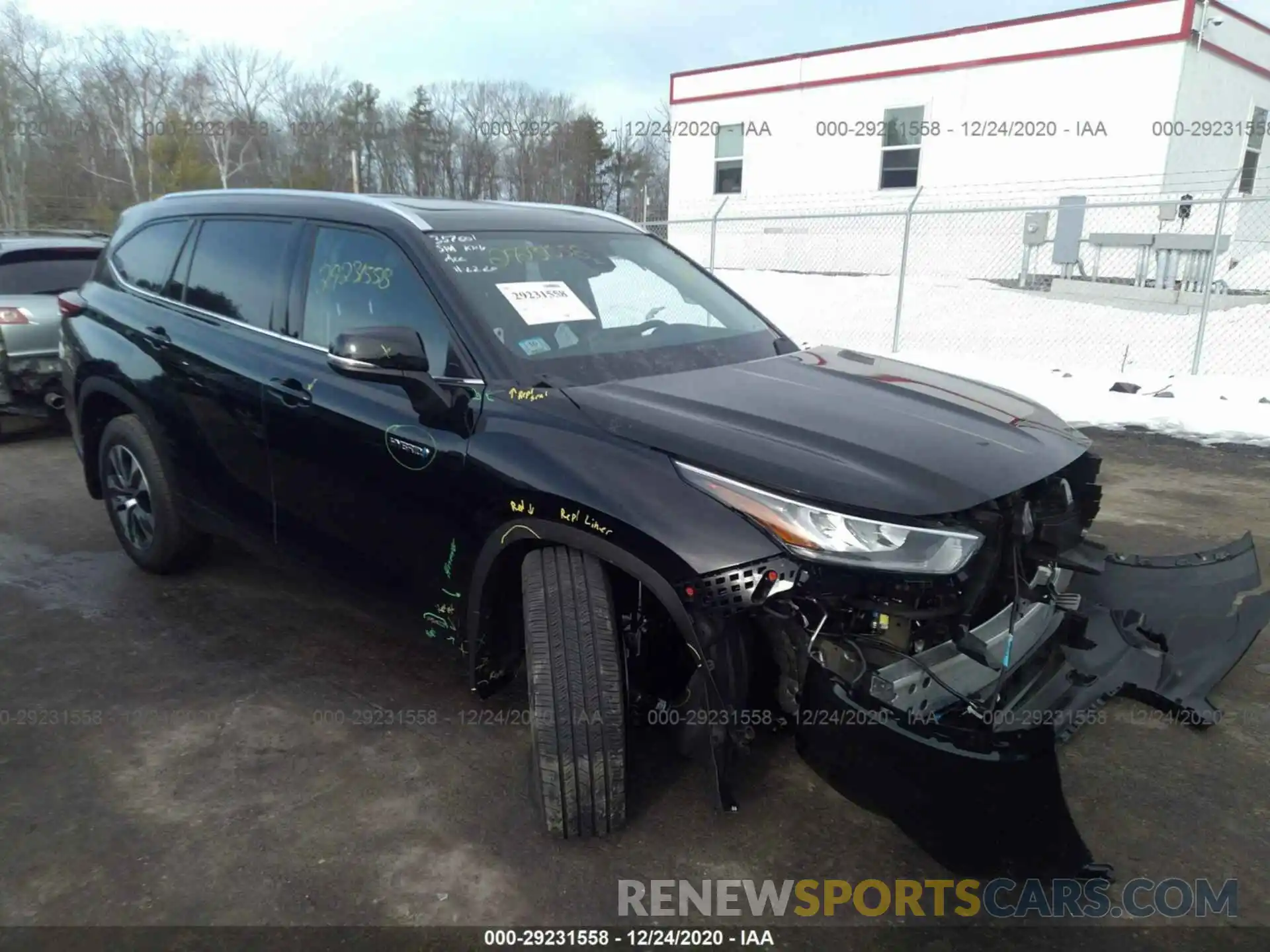 1 Photograph of a damaged car 5TDGBRCH2LS511824 TOYOTA HIGHLANDER 2020