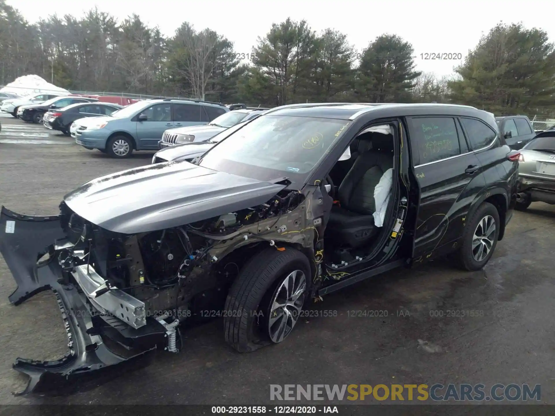 2 Photograph of a damaged car 5TDGBRCH2LS511824 TOYOTA HIGHLANDER 2020