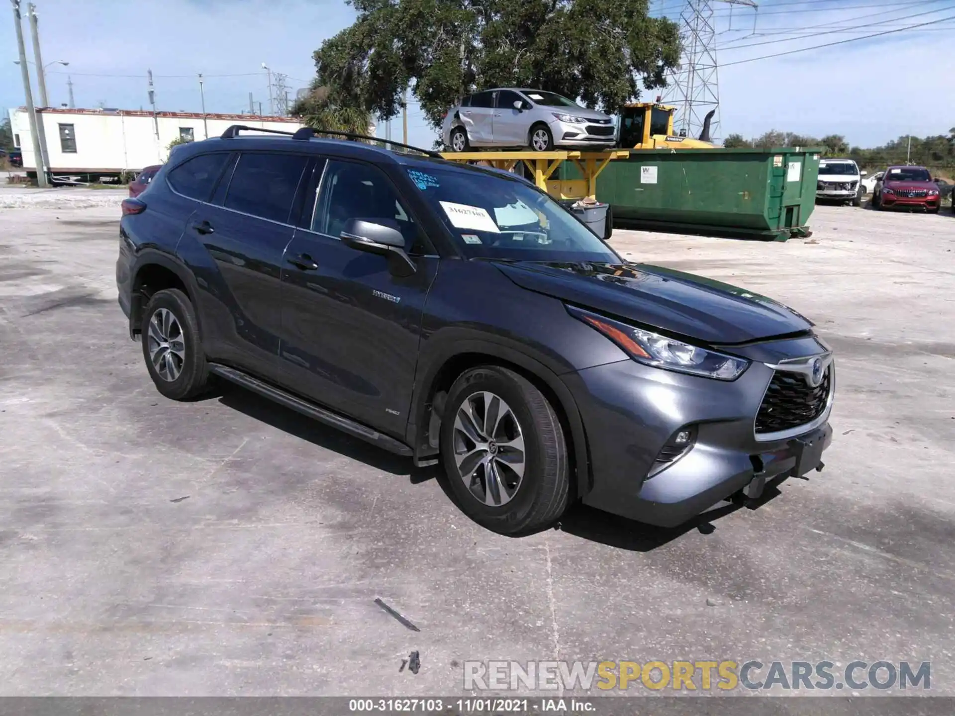 1 Photograph of a damaged car 5TDGBRCH3LS506065 TOYOTA HIGHLANDER 2020