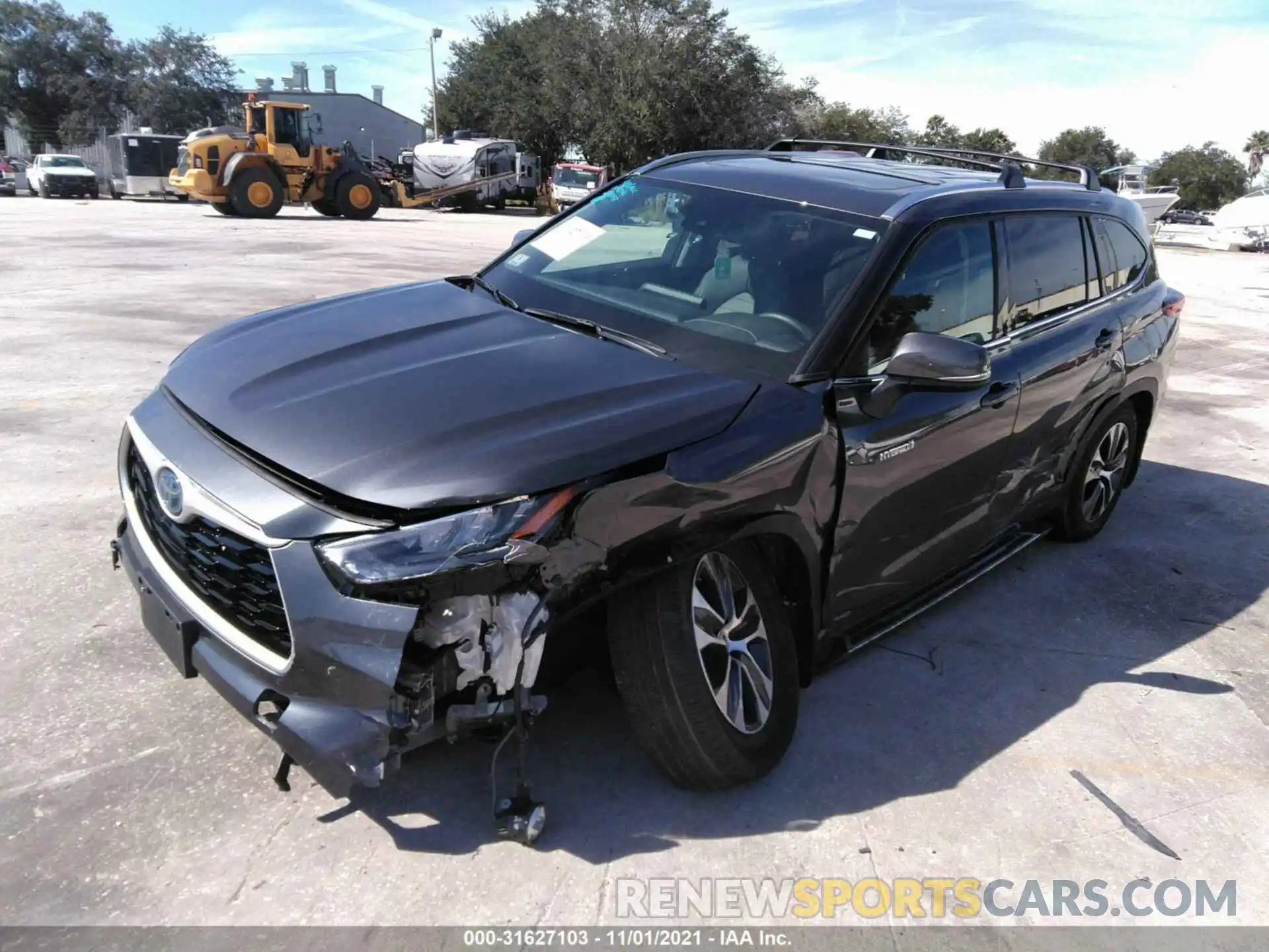 2 Photograph of a damaged car 5TDGBRCH3LS506065 TOYOTA HIGHLANDER 2020