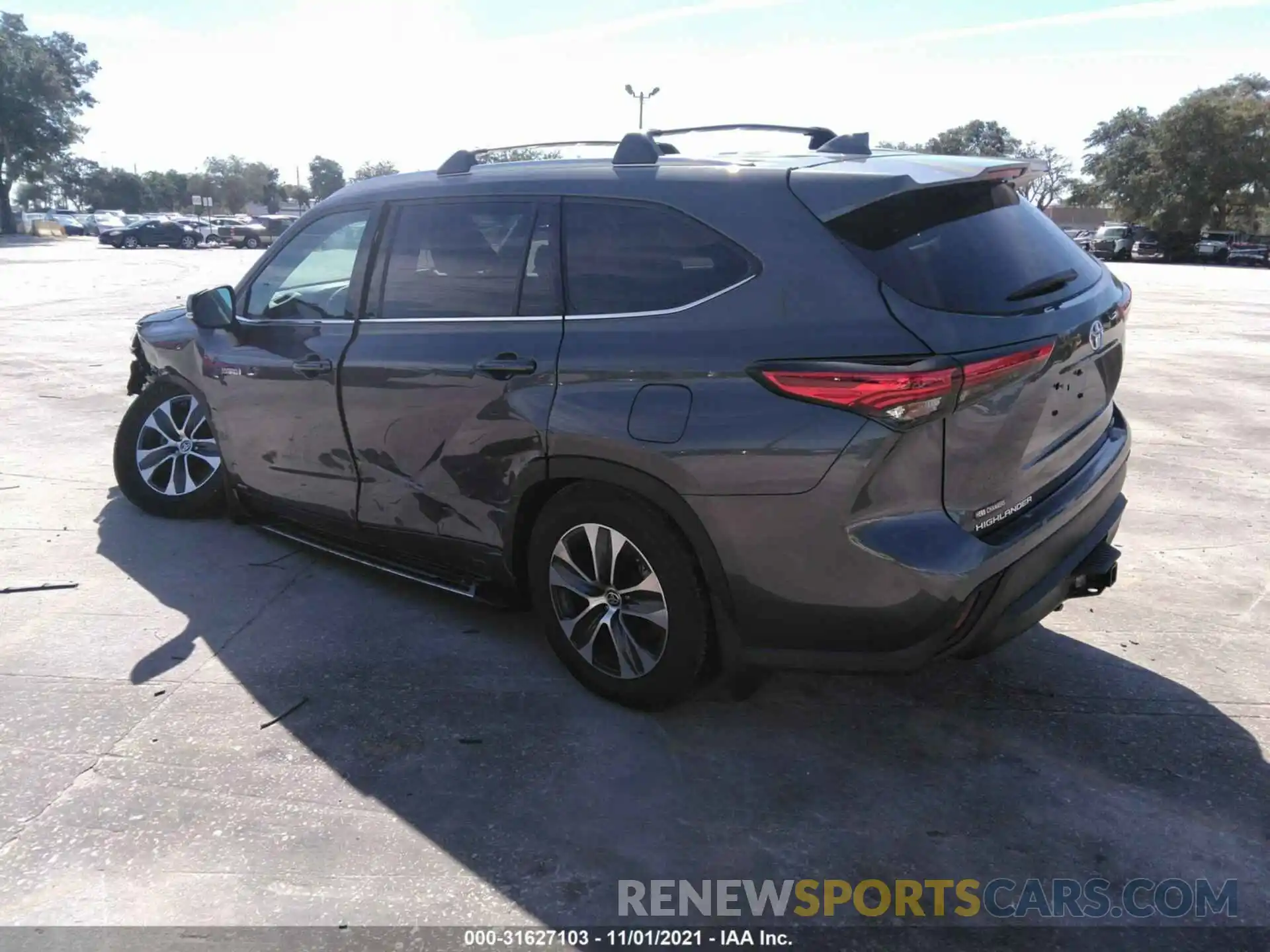 3 Photograph of a damaged car 5TDGBRCH3LS506065 TOYOTA HIGHLANDER 2020