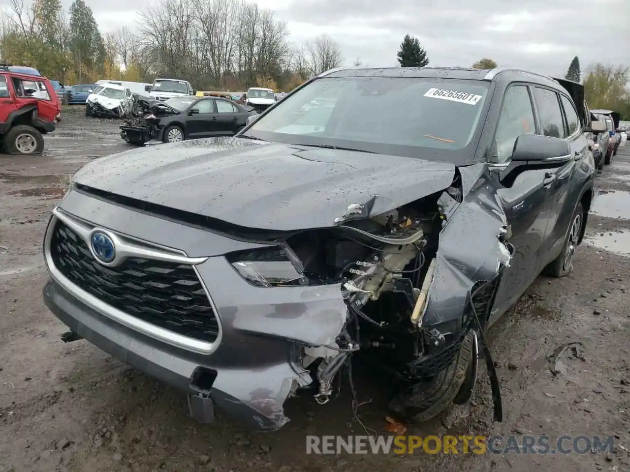 2 Photograph of a damaged car 5TDGBRCH4LS001278 TOYOTA HIGHLANDER 2020