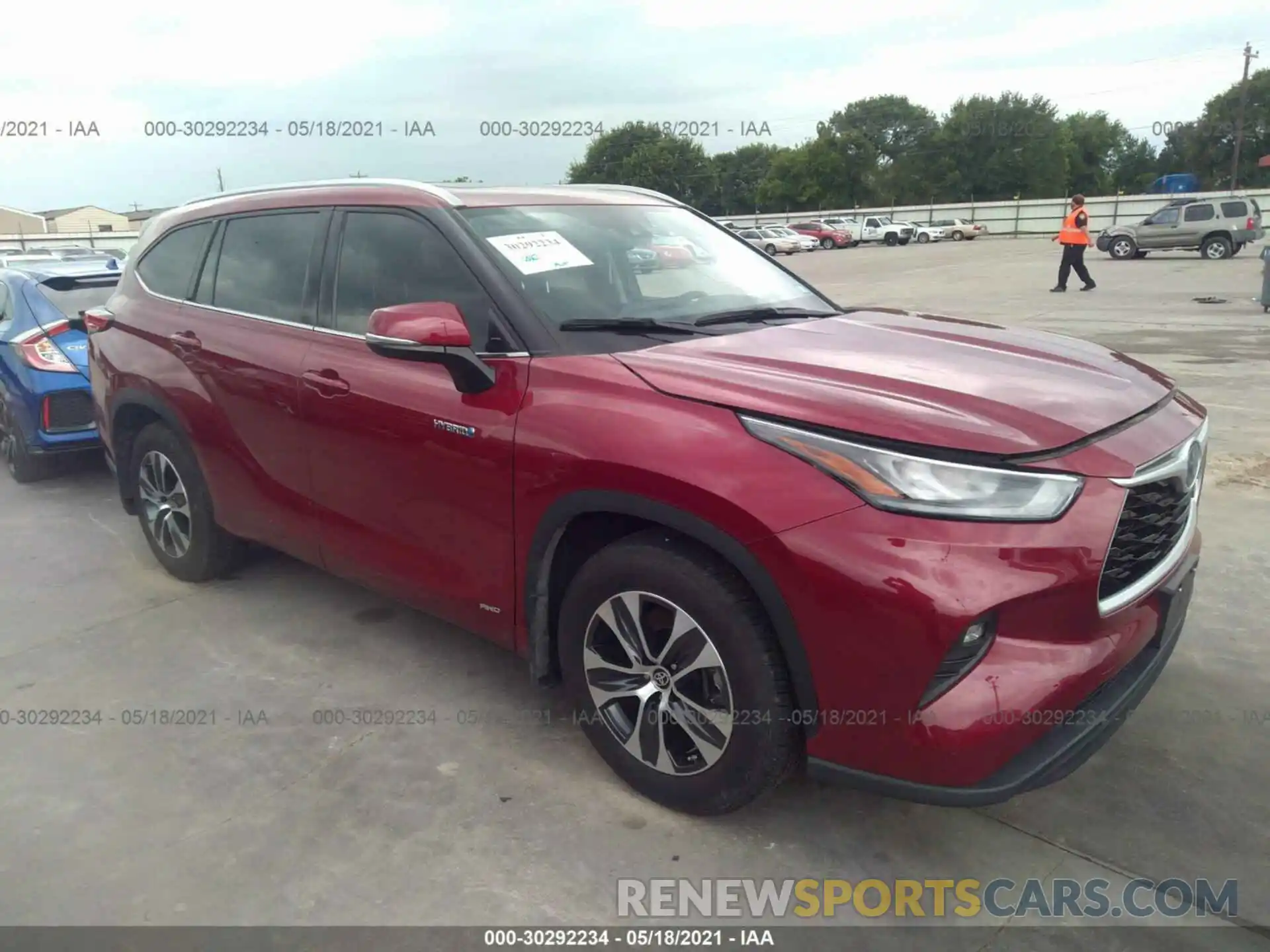 1 Photograph of a damaged car 5TDGBRCH4LS503160 TOYOTA HIGHLANDER 2020