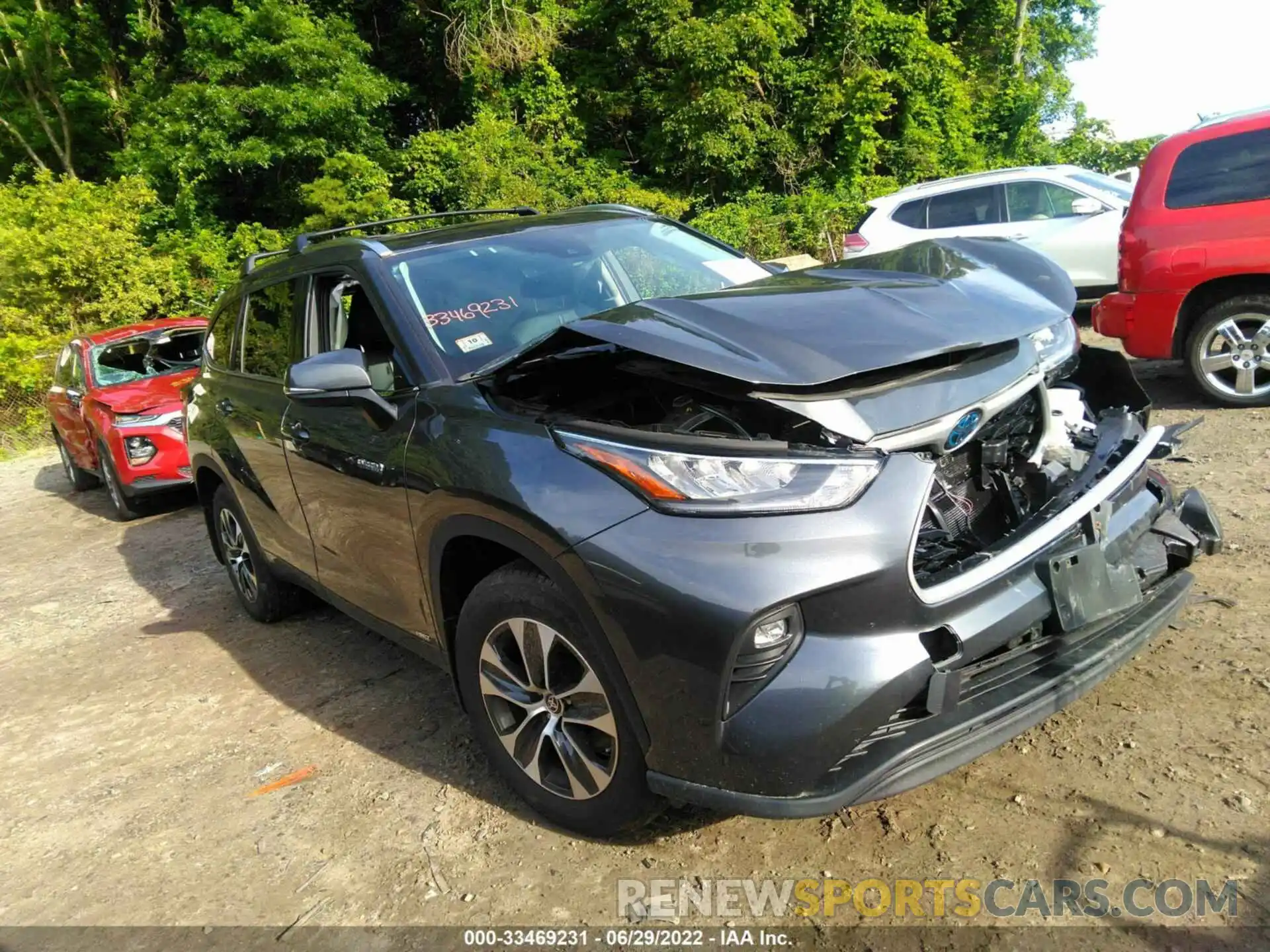 1 Photograph of a damaged car 5TDGBRCH4LS513929 TOYOTA HIGHLANDER 2020