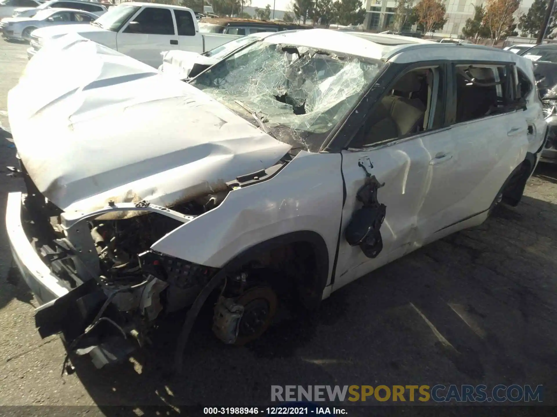 2 Photograph of a damaged car 5TDGBRCH6LS503368 TOYOTA HIGHLANDER 2020