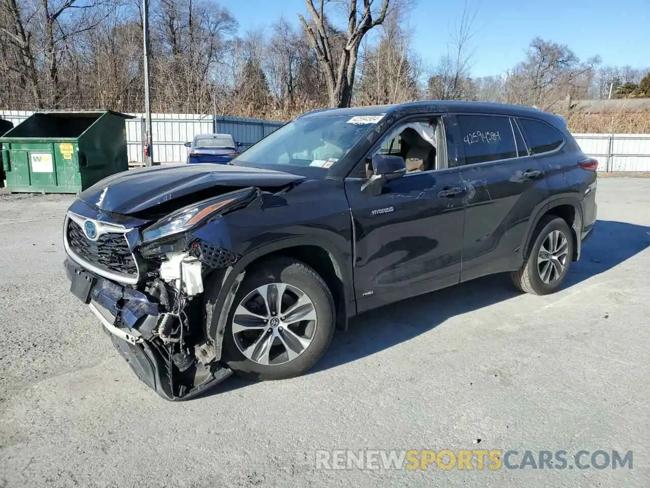 1 Photograph of a damaged car 5TDGBRCH7LS502407 TOYOTA HIGHLANDER 2020