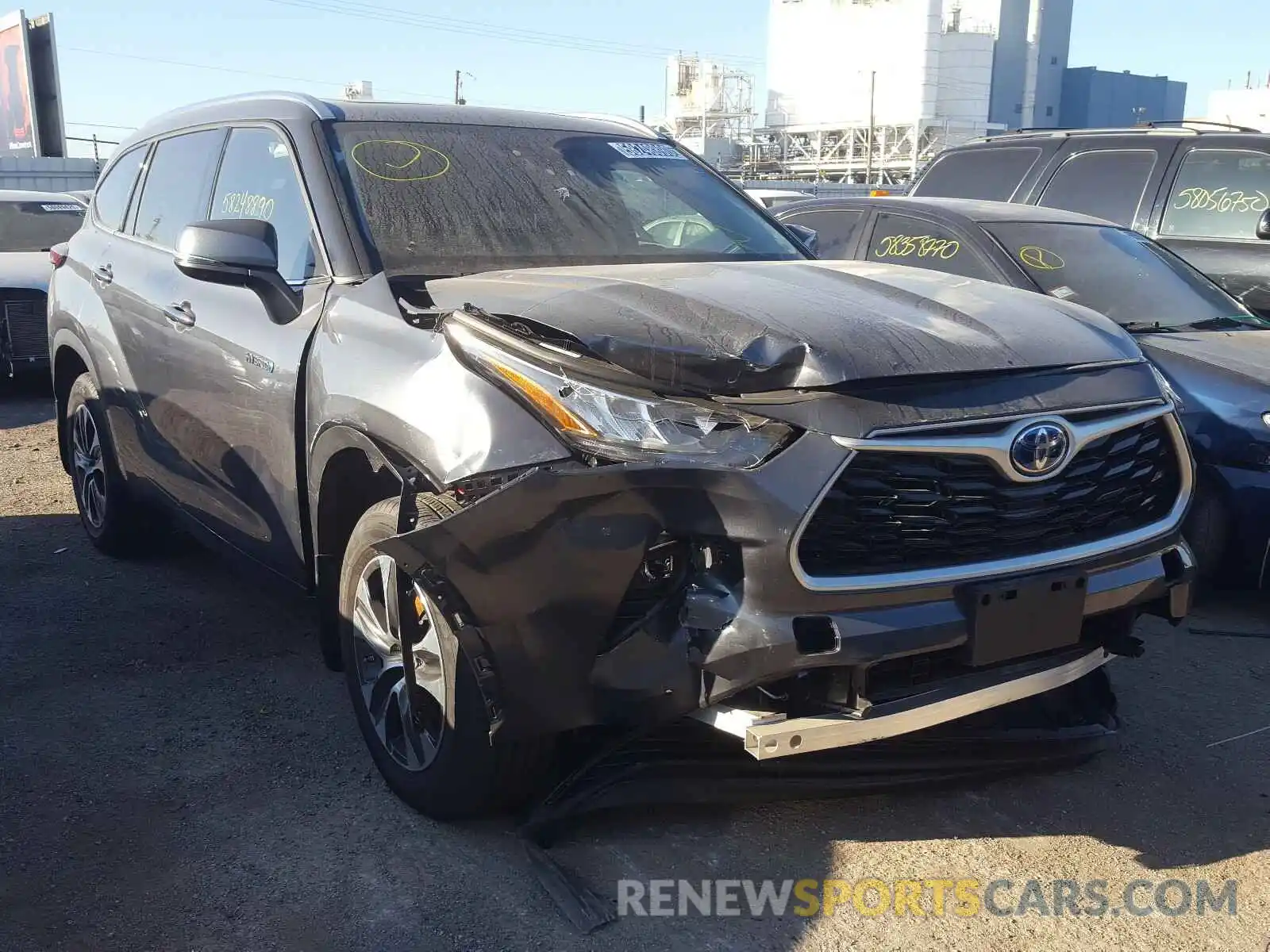 1 Photograph of a damaged car 5TDGBRCH7LS507090 TOYOTA HIGHLANDER 2020