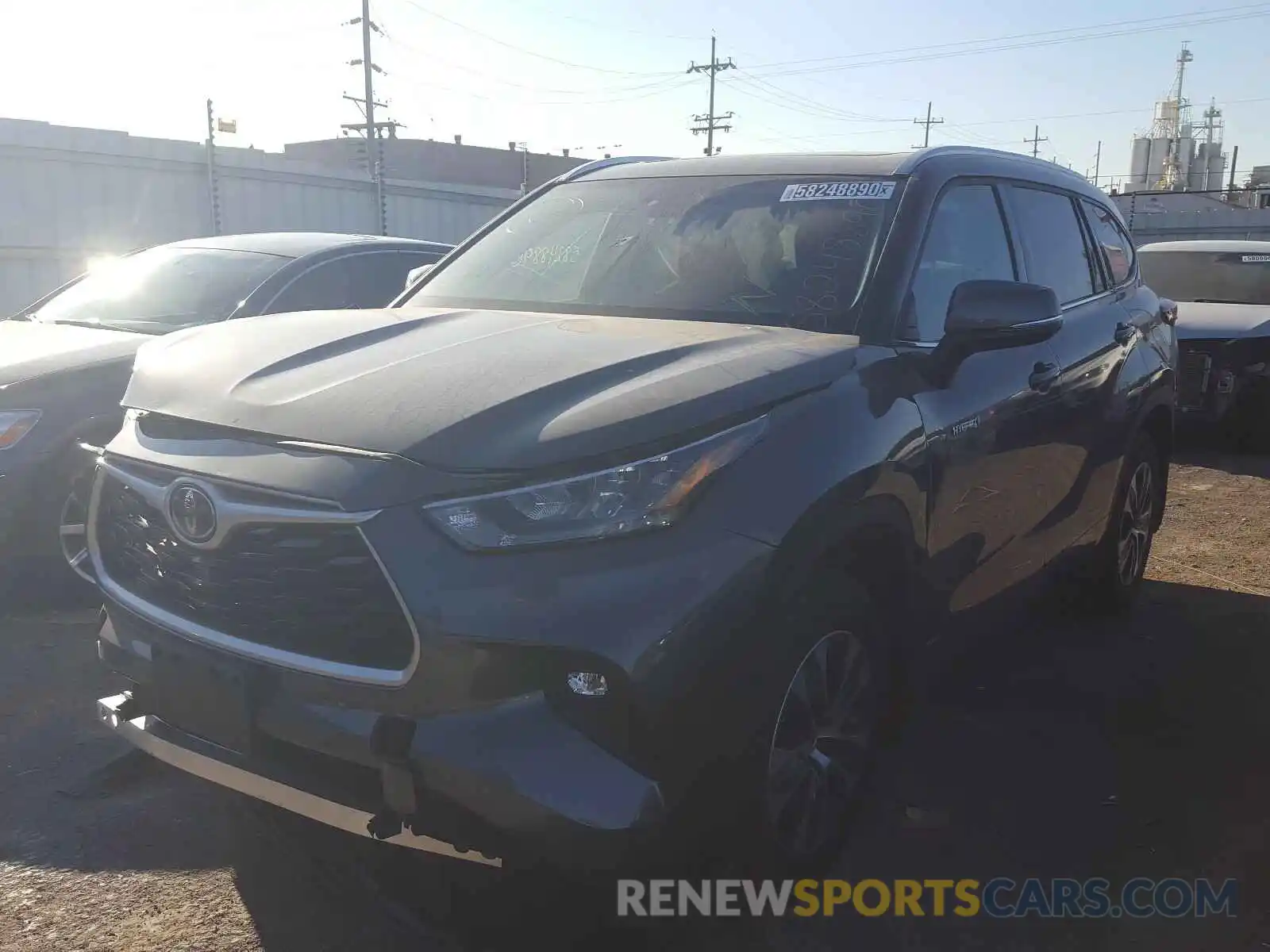 2 Photograph of a damaged car 5TDGBRCH7LS507090 TOYOTA HIGHLANDER 2020