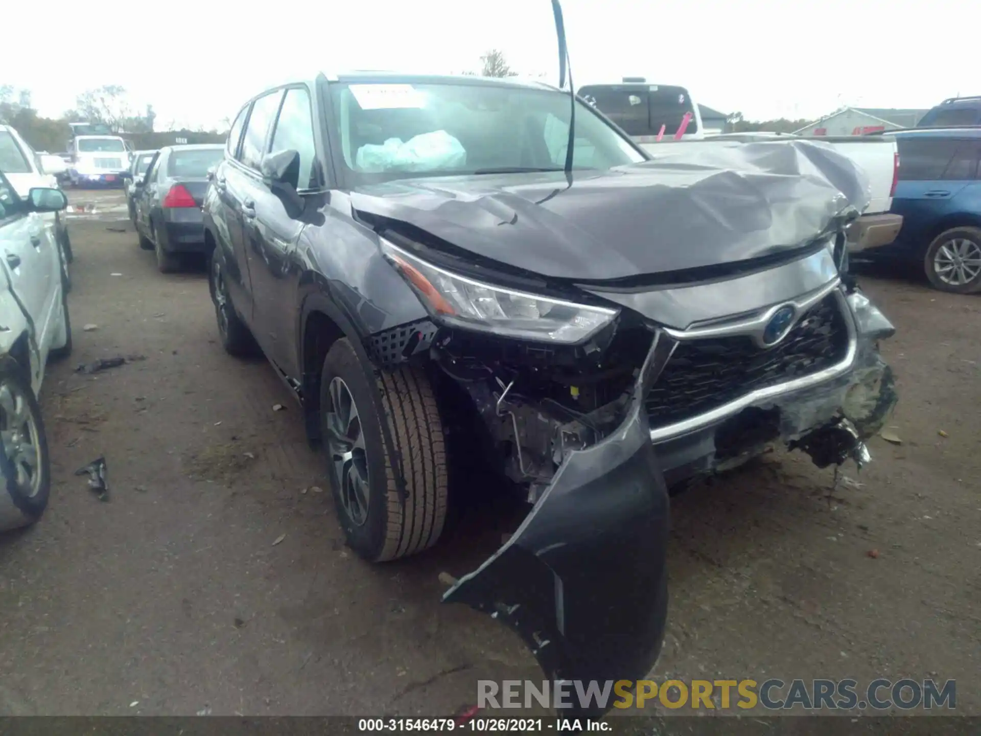 1 Photograph of a damaged car 5TDGBRCHXLS513997 TOYOTA HIGHLANDER 2020