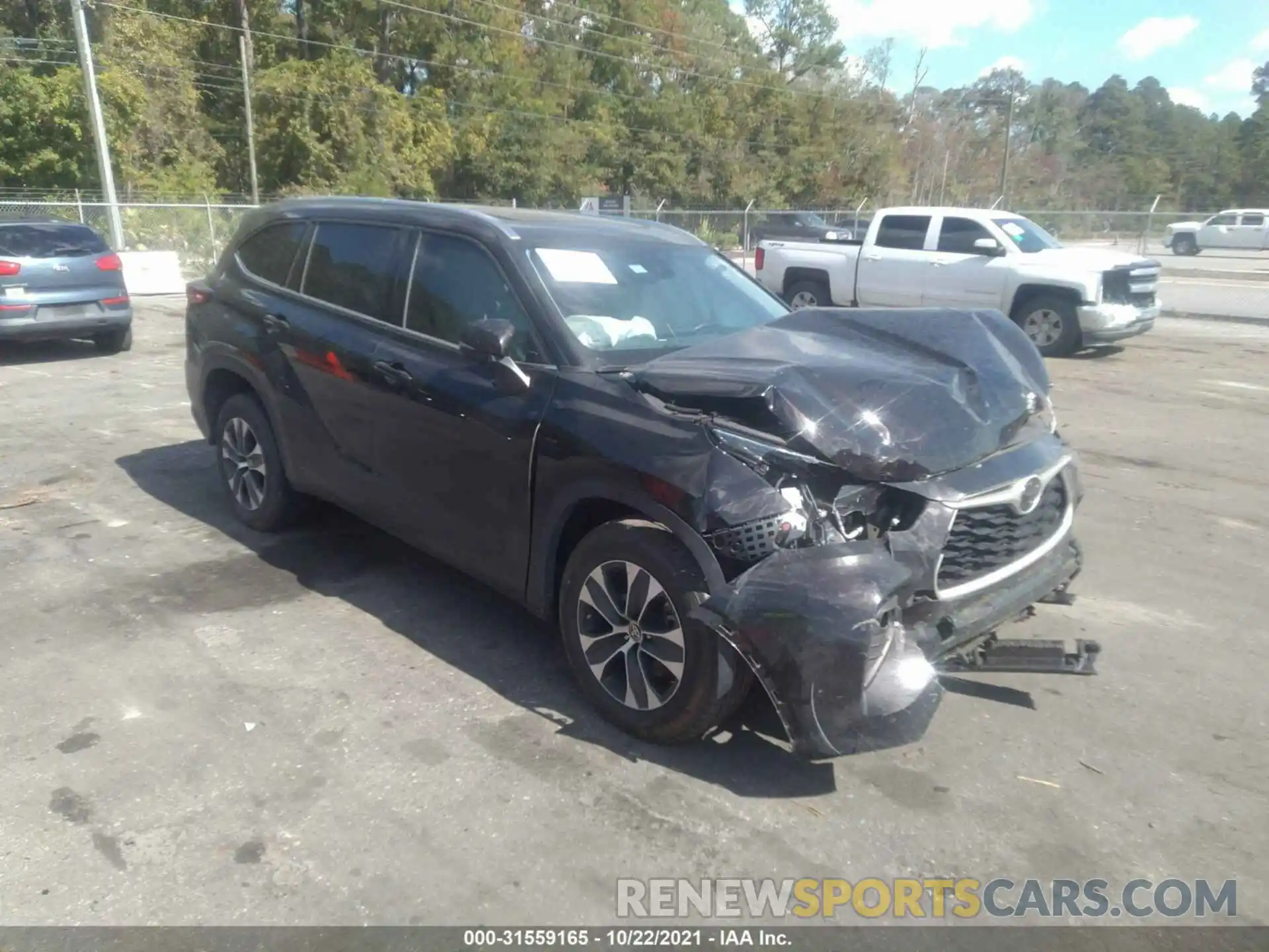 1 Photograph of a damaged car 5TDGZRAH0LS007271 TOYOTA HIGHLANDER 2020