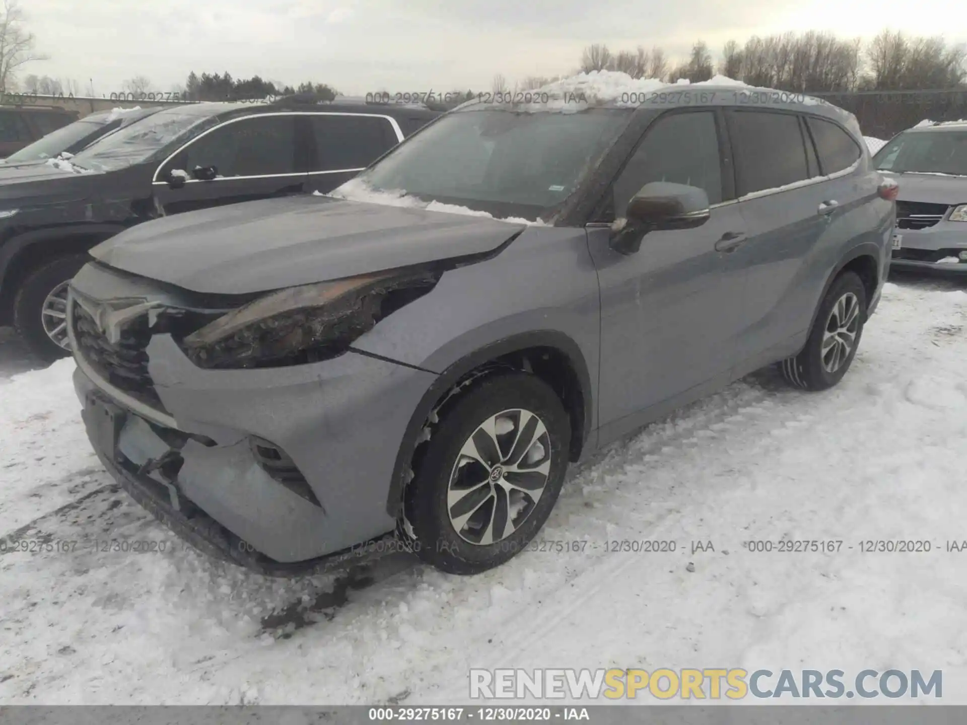 2 Photograph of a damaged car 5TDGZRAH0LS007416 TOYOTA HIGHLANDER 2020