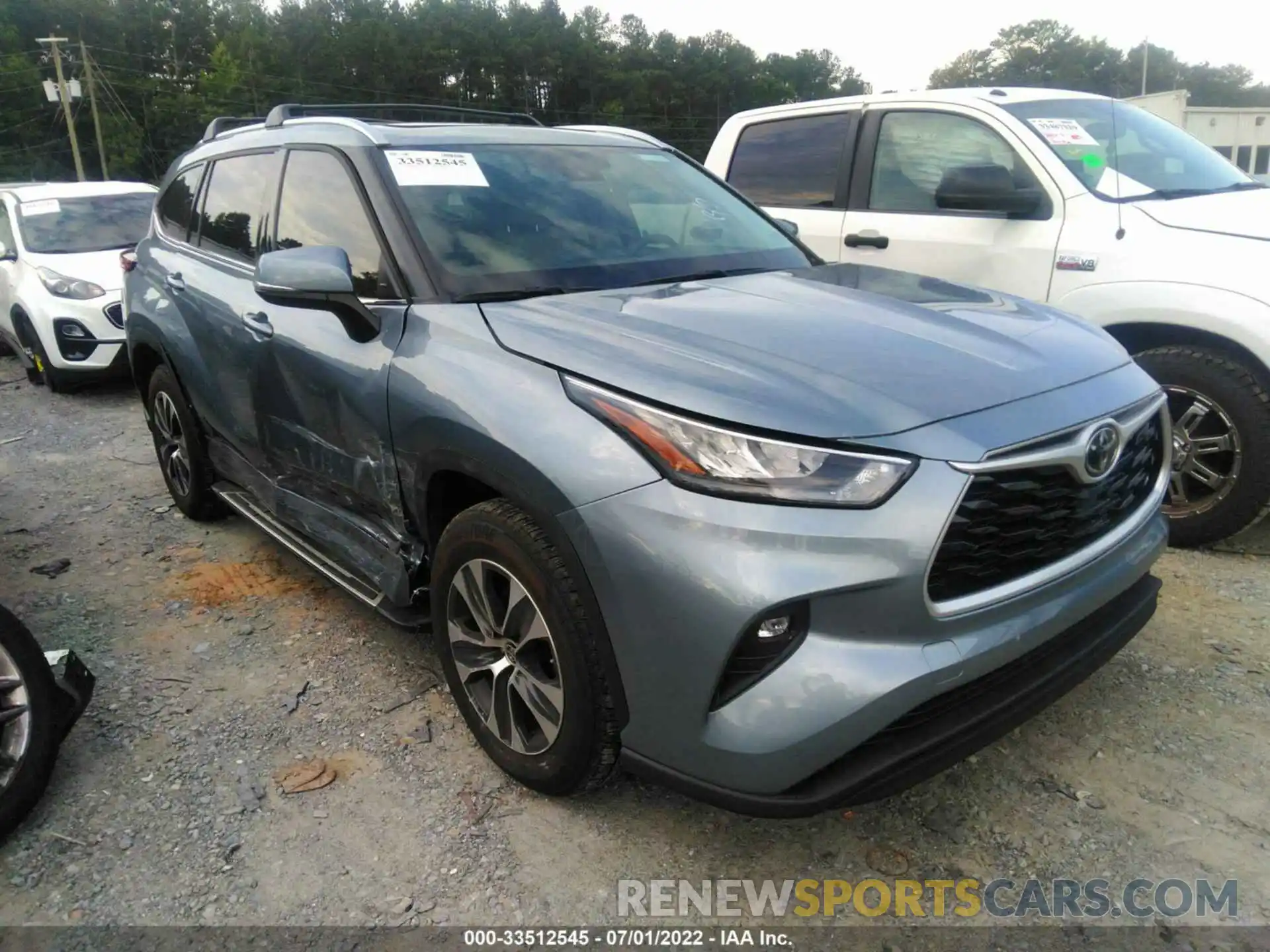 1 Photograph of a damaged car 5TDGZRAH0LS008744 TOYOTA HIGHLANDER 2020